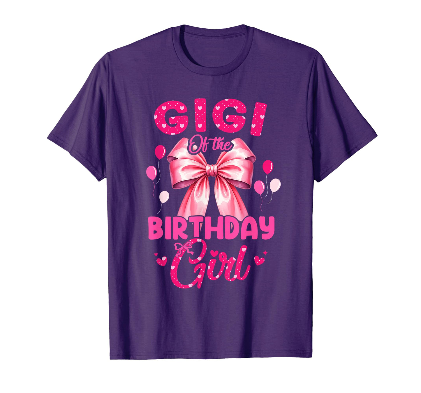 Gigi of The Birthday Girl Coquette Bow Matching Family T-Shirt