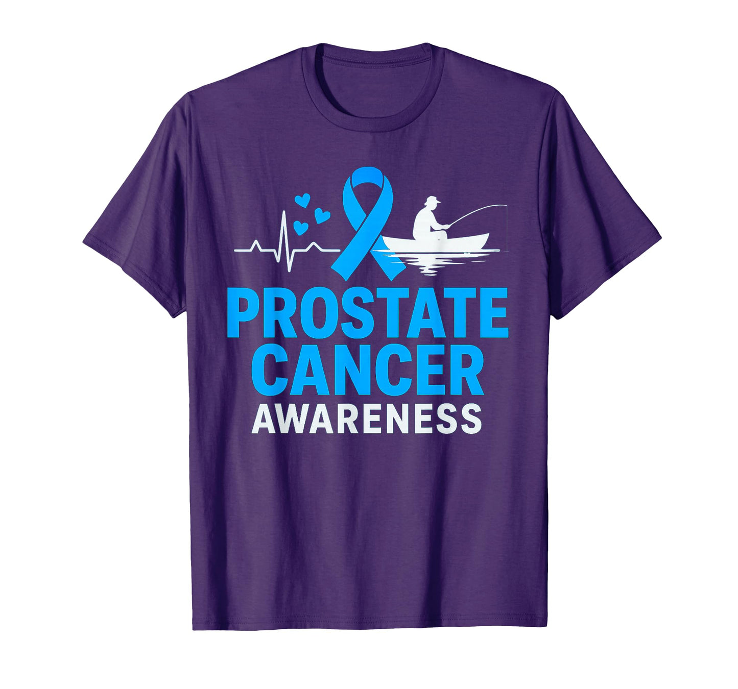 Prostate Cancer Awareness Light Blue Ribbon Support Squad T-Shirt