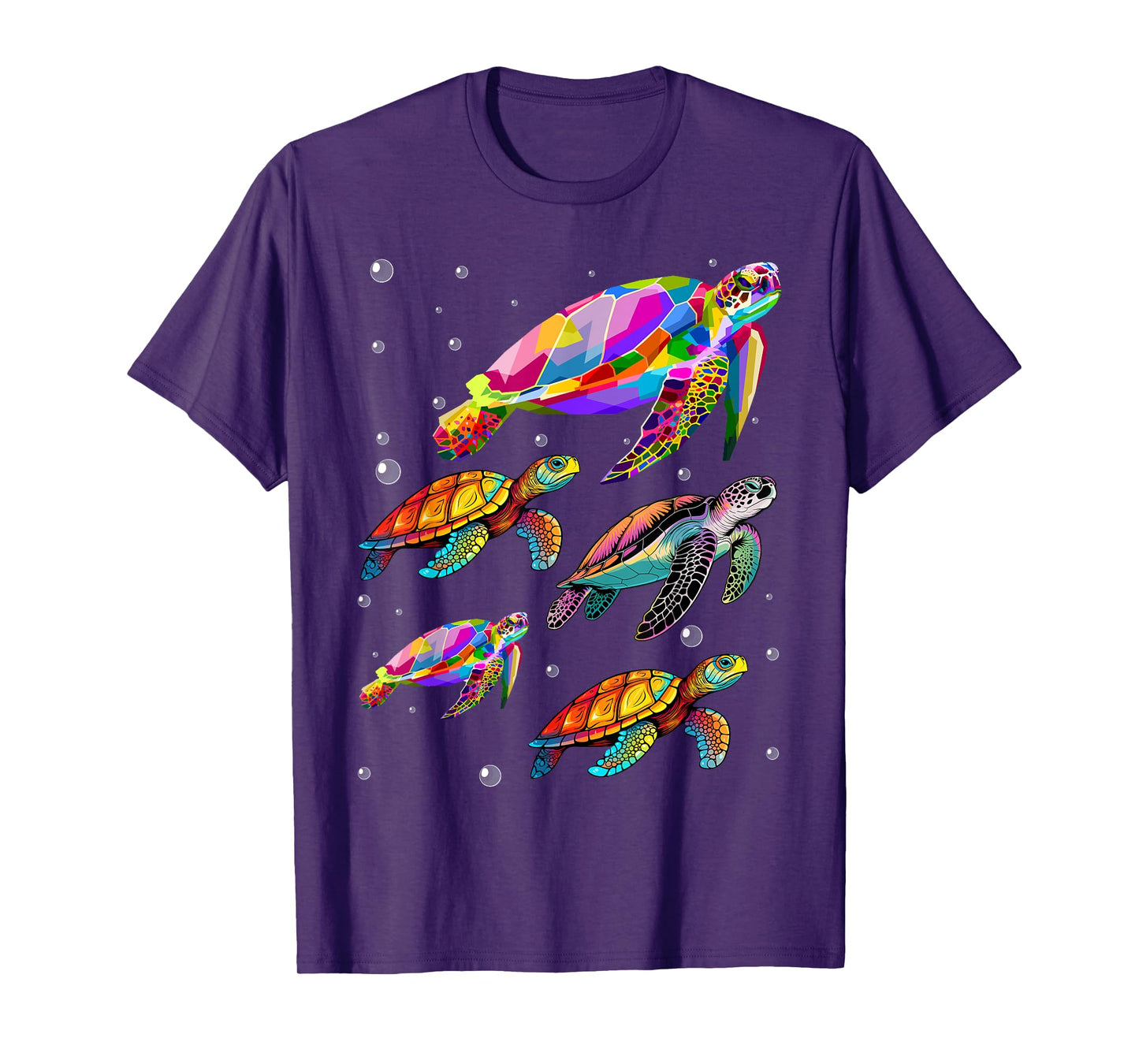 Womens Beautiful Tropical Swimming Sea Turtles T-Shirt