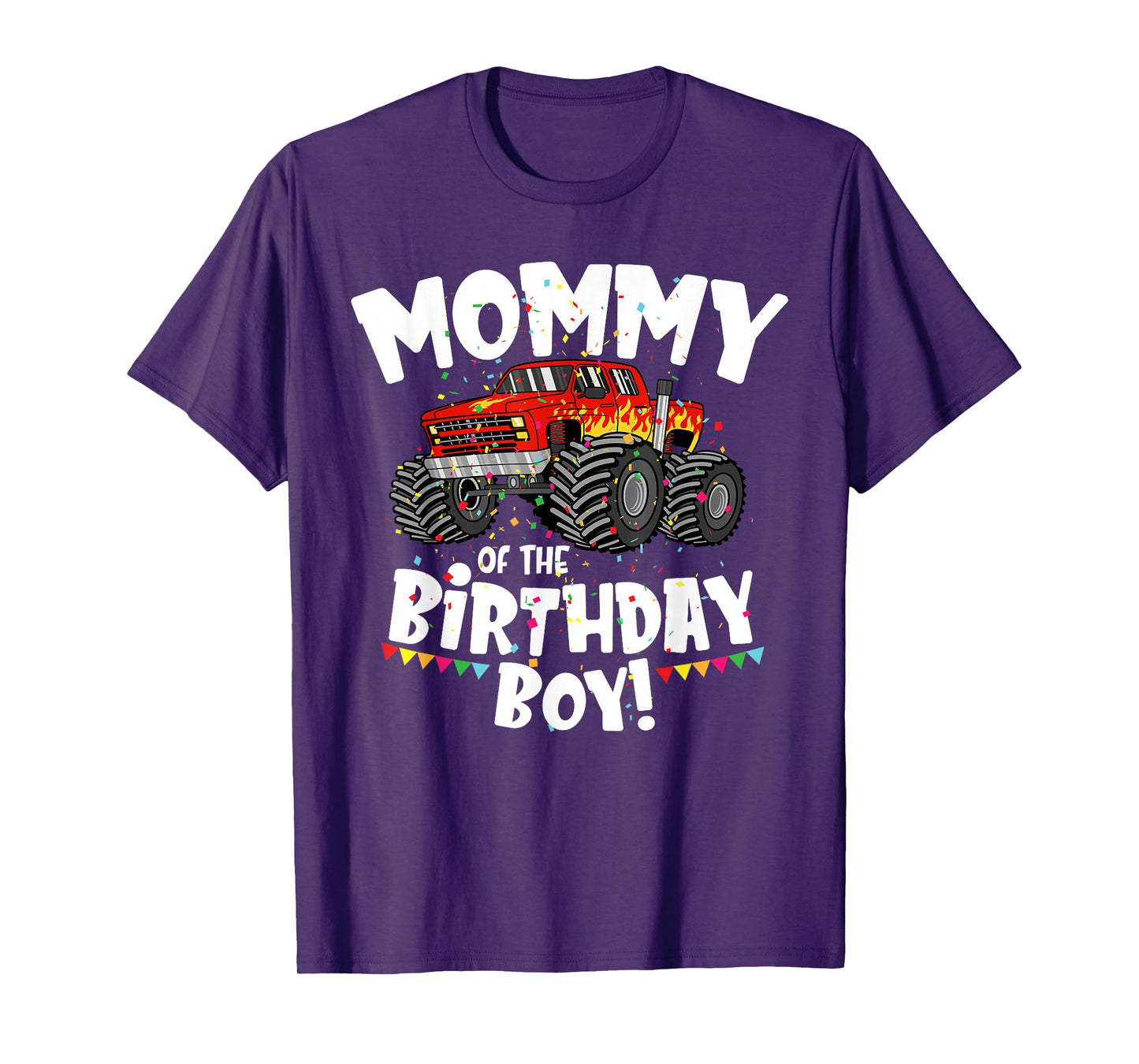 Funny Monster Truck Mommy Of The Birthday Boy Gift For Her T-Shirt