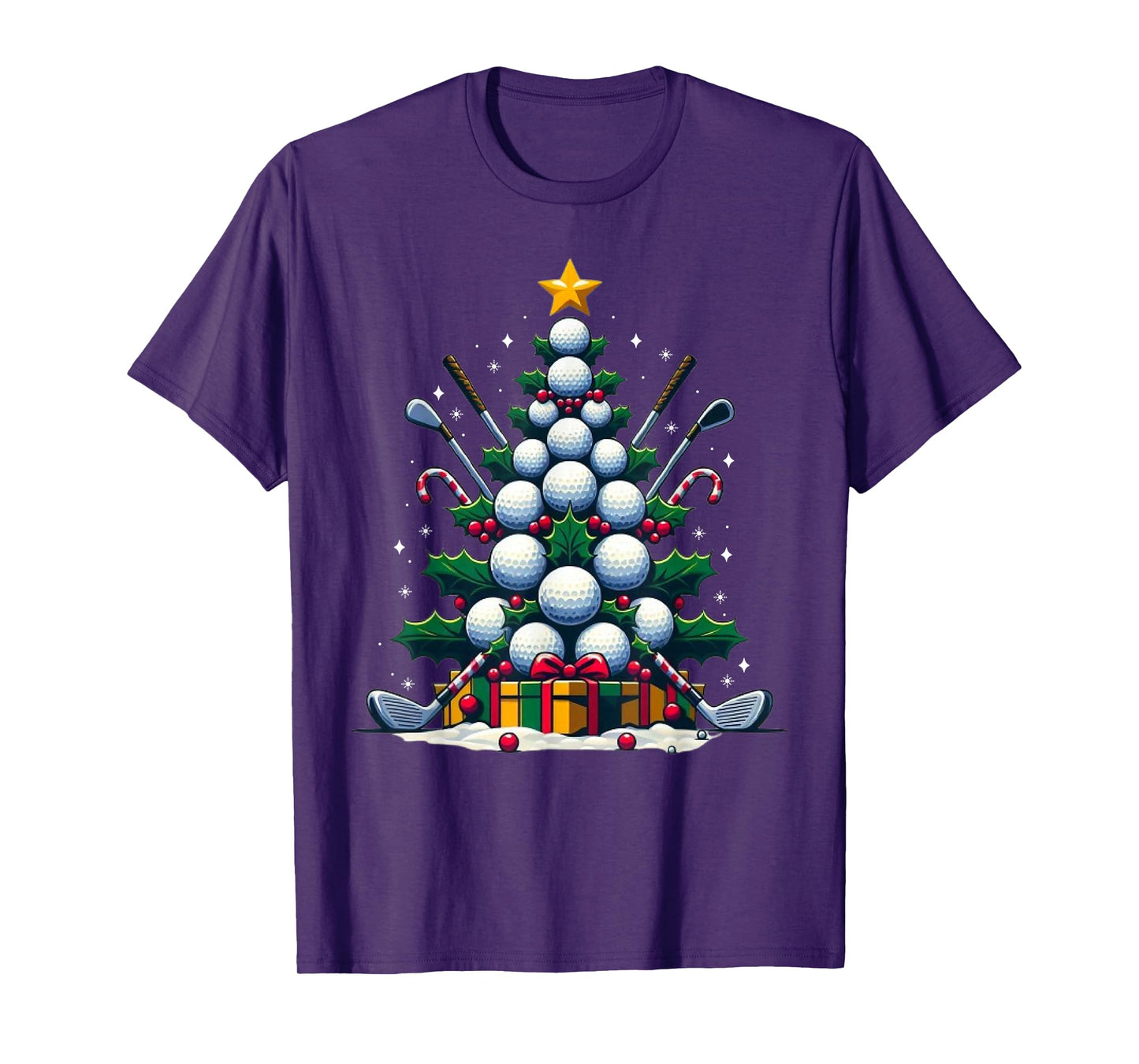 Golf Equipment Christmas Tree Christmas Golfer Women Men T-Shirt