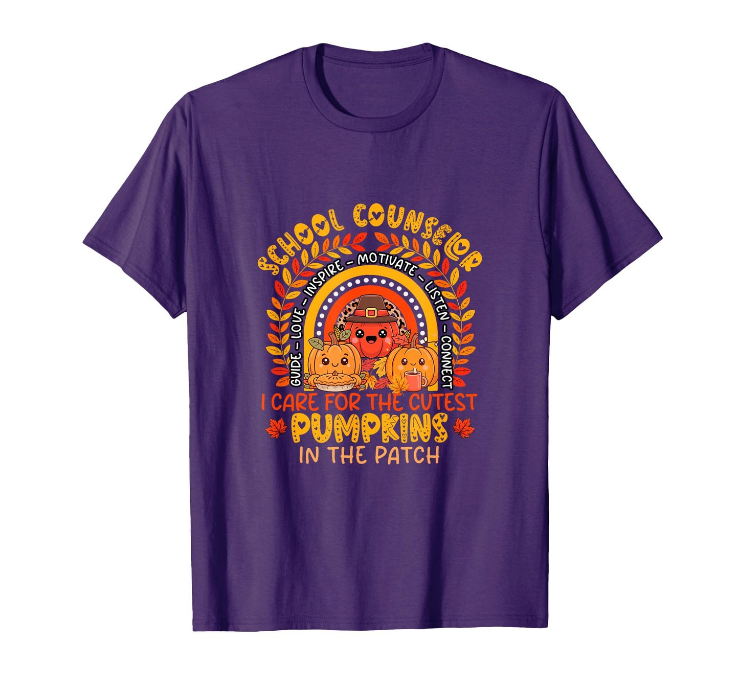 School Counselor I Care for Cutest Pumpkins Thanksgiving T-Shirt