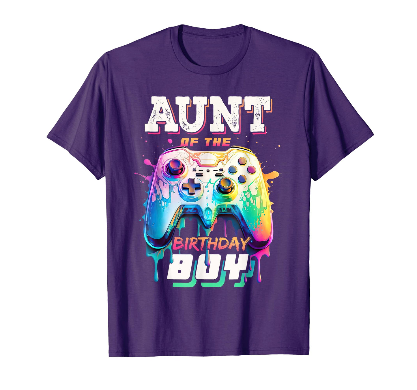 Aunt of the Birthday Boy Matching Video Game Birthday Party T-Shirt