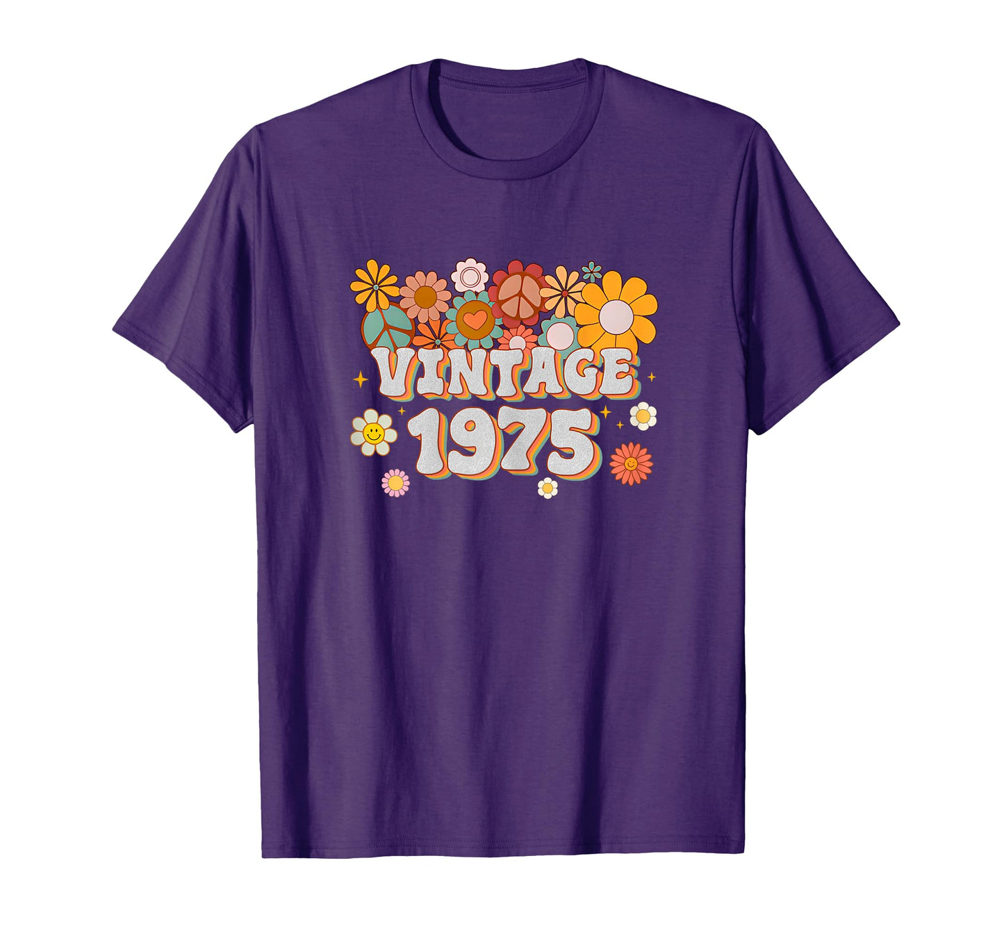 Vintage 1975 48th Birthday Gift Retro 48 Years Old Mom Dad T-Shirt