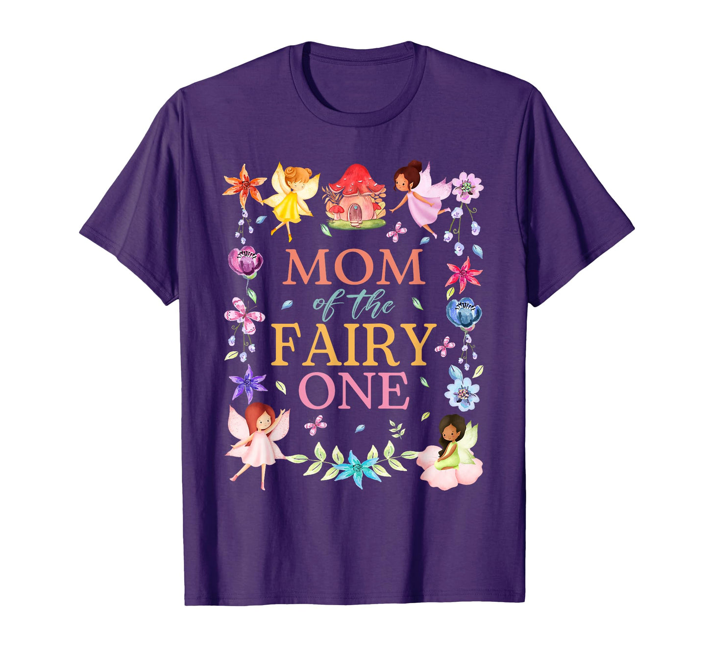 Mom of The Birthday Fairy One 1st Bday Matching Family T-Shirt
