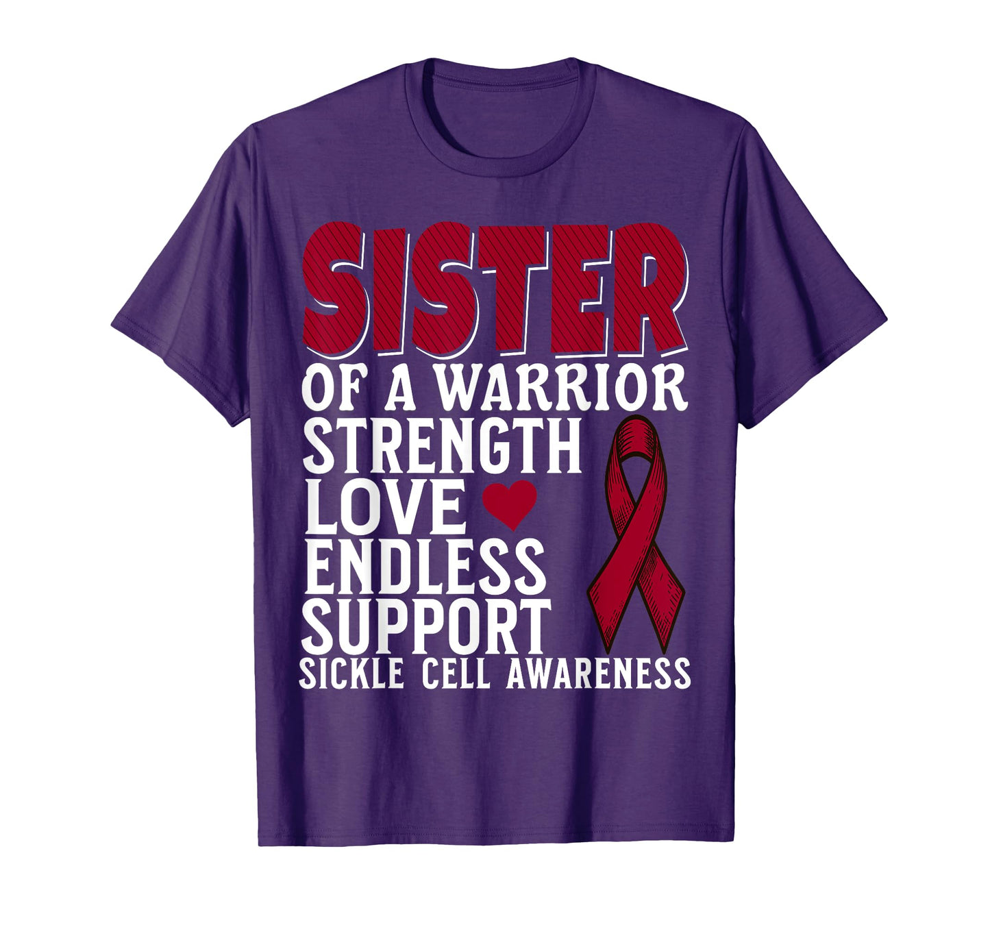 Family Matching Sister of a Warrior Sickle Cell Awareness T-Shirt
