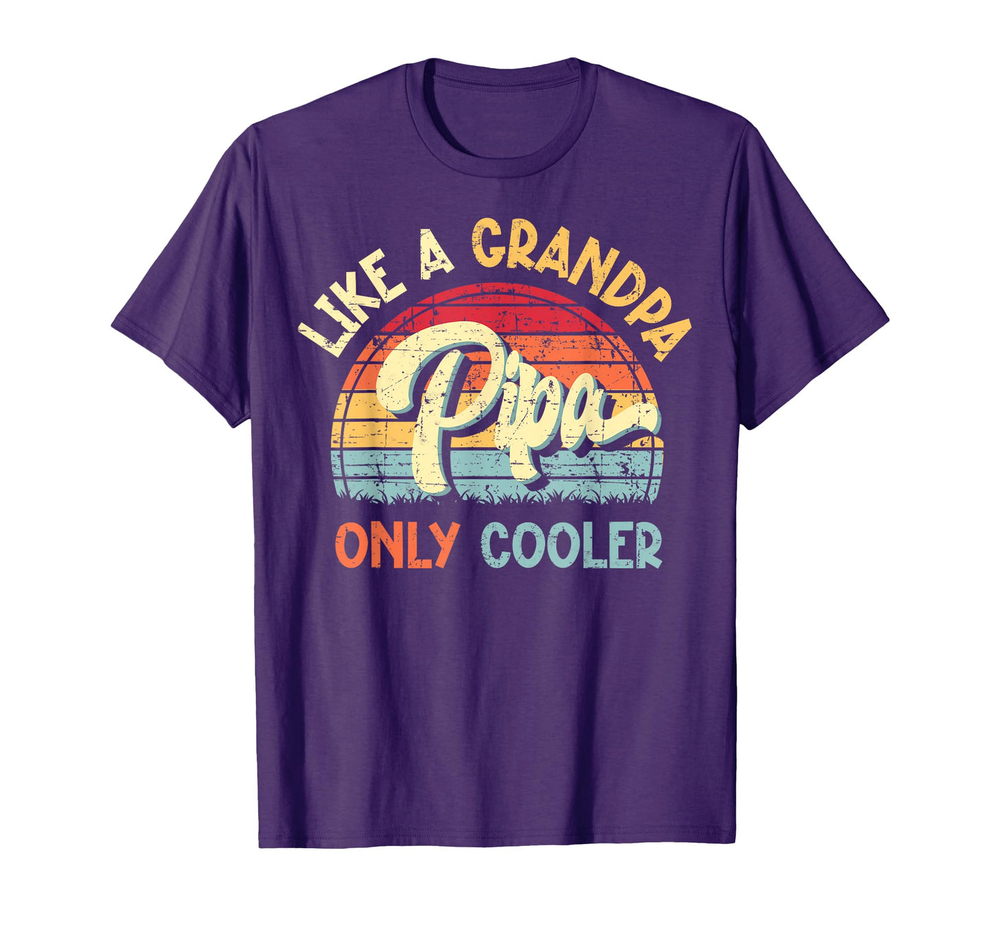Pipa Like a Grandpa Only Cooler Vintage Fathers Day Funny T-Shirt