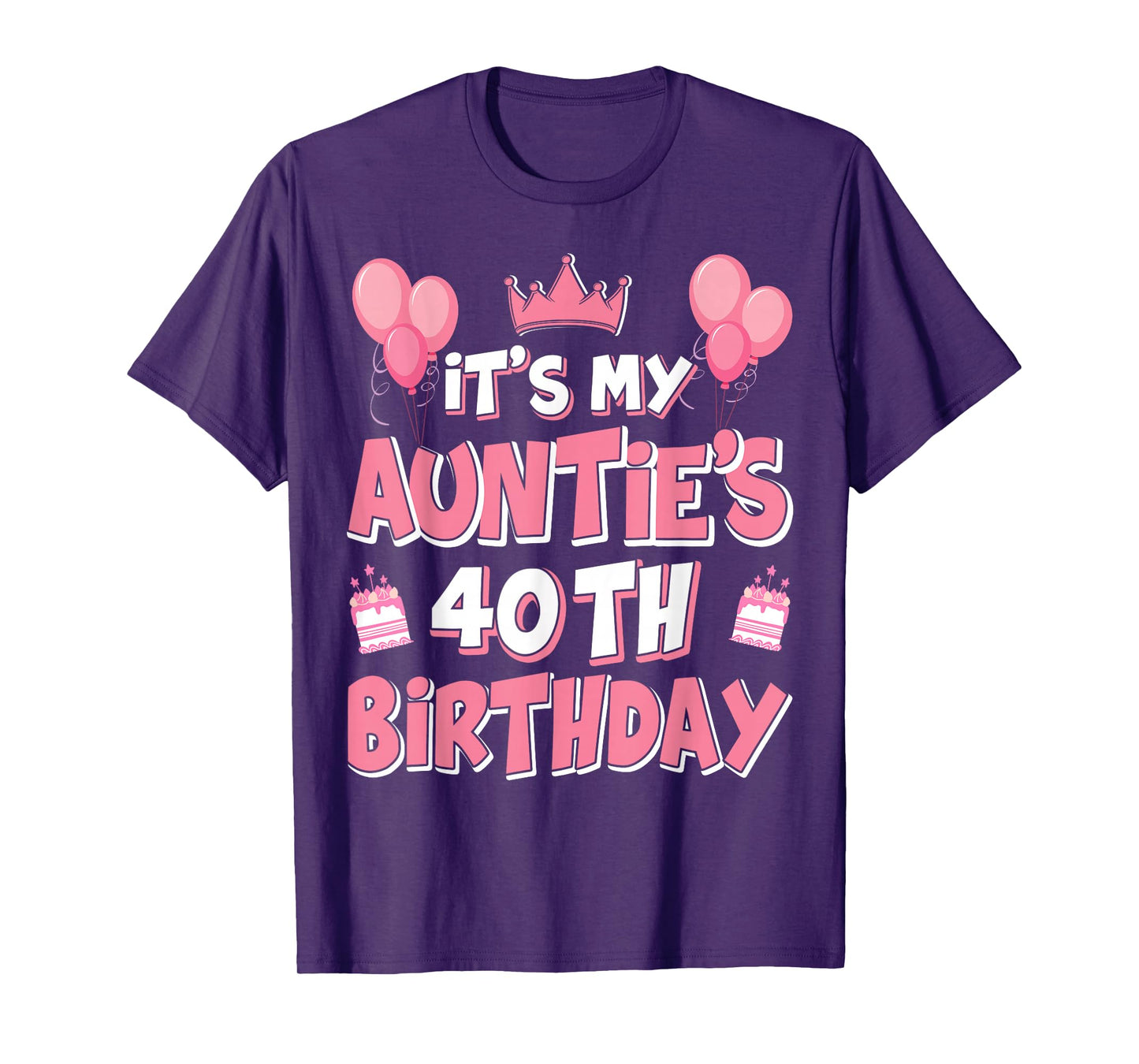 Balloons It's My Auntie's 40th Birthday 1985 40 Years Old T-Shirt