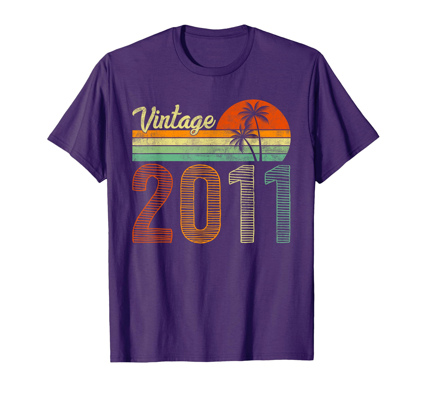 Vintage Born in 2011 Years Old 14th Birthday Gifts Funny Tee T-Shirt