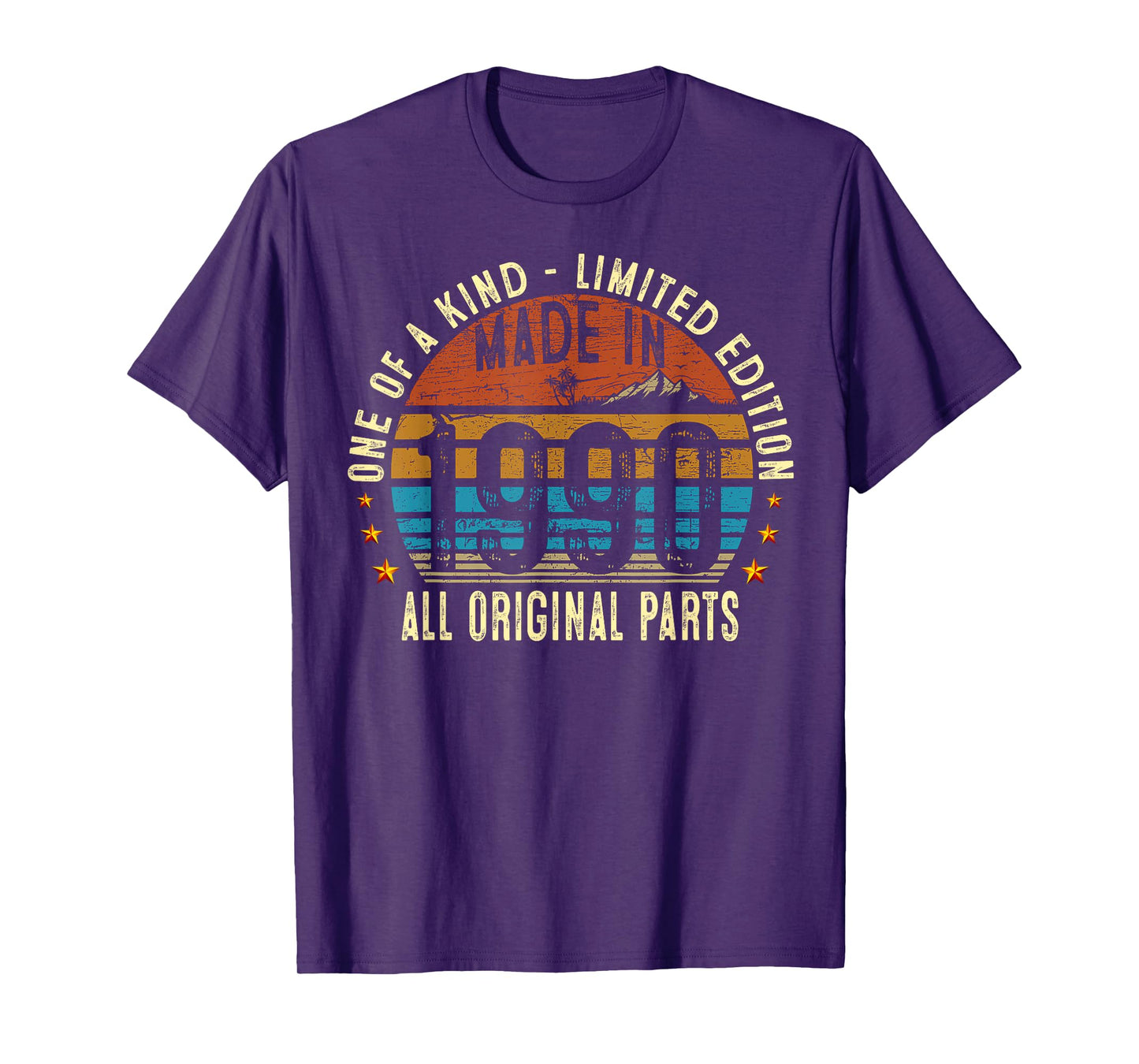 35th Birthday Gifts Men Women Vintage 1990 Original Parts T-Shirt