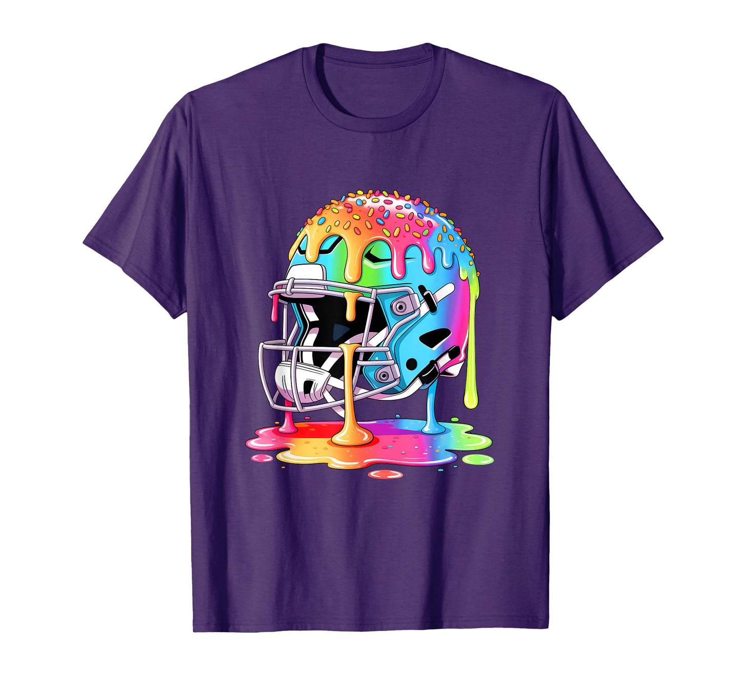 Ice Cream Drip Football Stuff Boys Qb Rb Lineman Wr Drippy T-Shirt