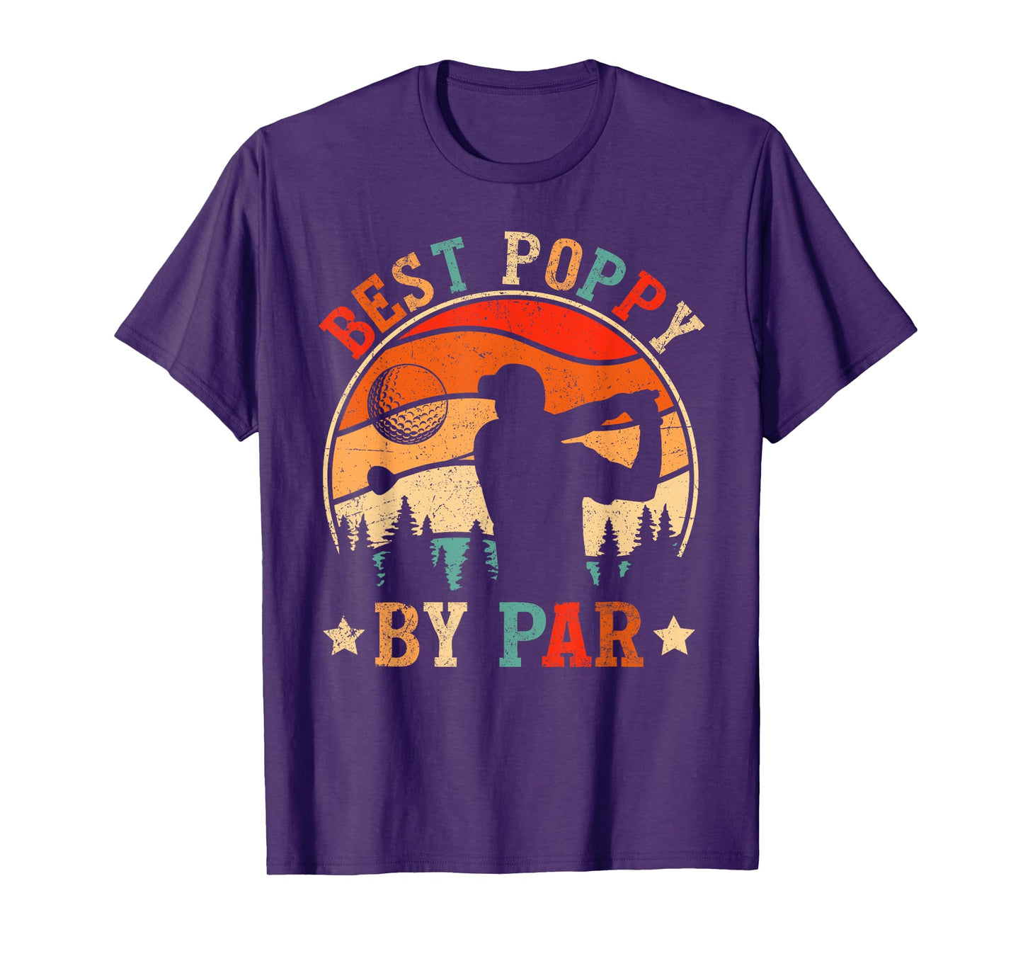 Best Poppy By Par Golf Father's Day Dad Papa Golfer T-Shirt