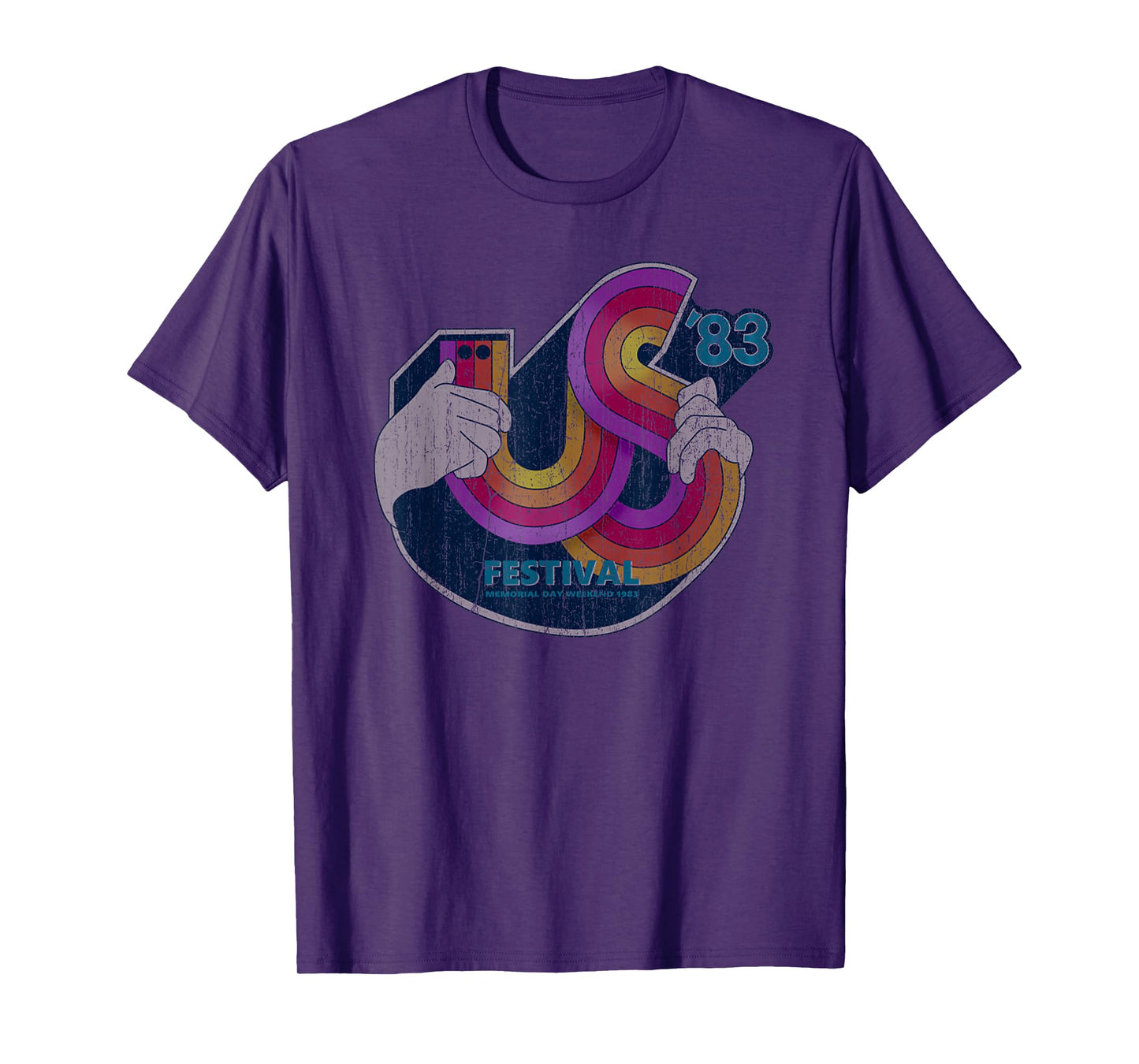 Retro Vintage US Festival 1983 Distressed Music Lover T-Shirt