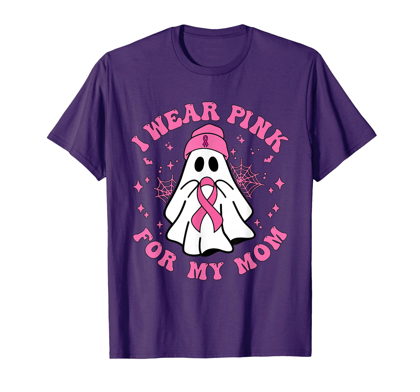Halloween I Wear Pink for My Mom Breast Cancer Kid Women T-Shirt