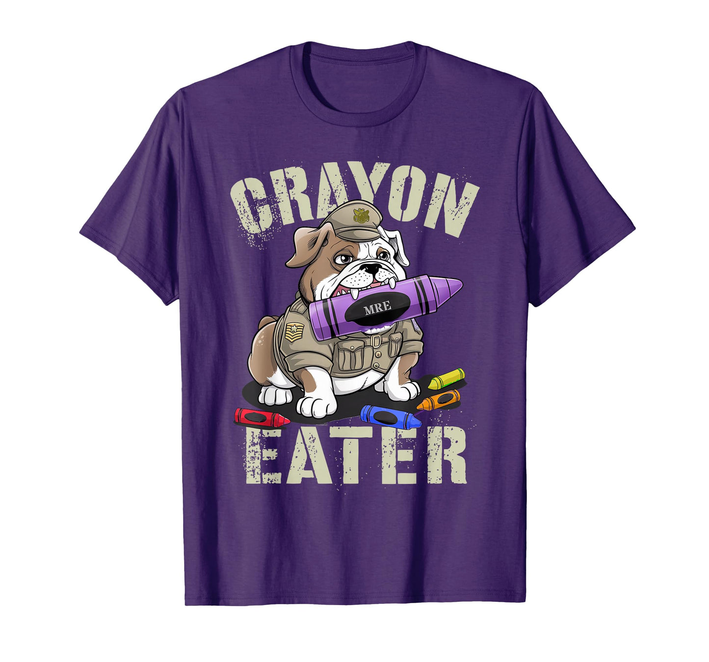 Funny CRAYON EATER Military Corps Proud Grunt Soldier Family T-Shirt