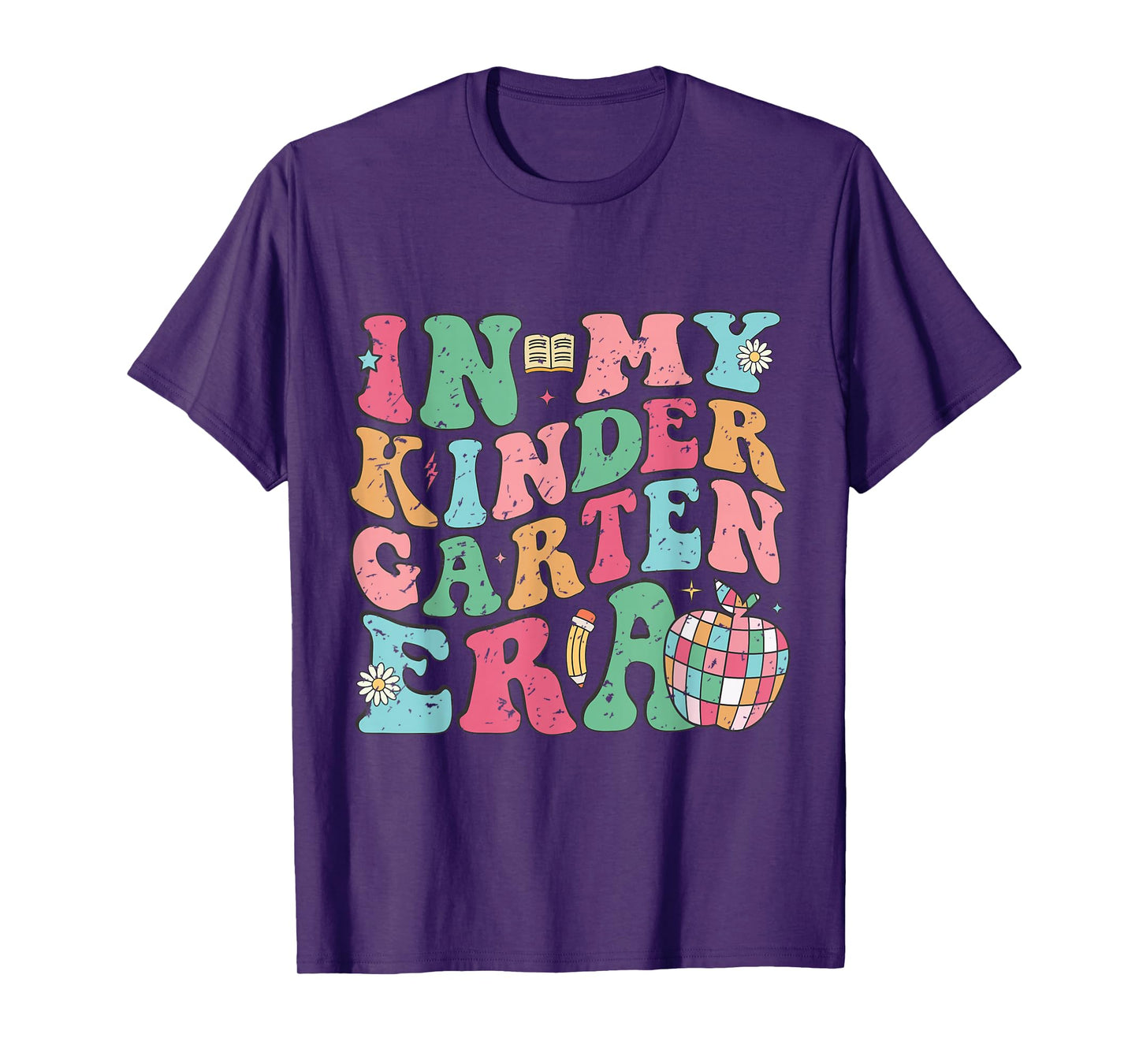 In My Kindergarten Era Groovy Kinder Back To School Teacher T-Shirt