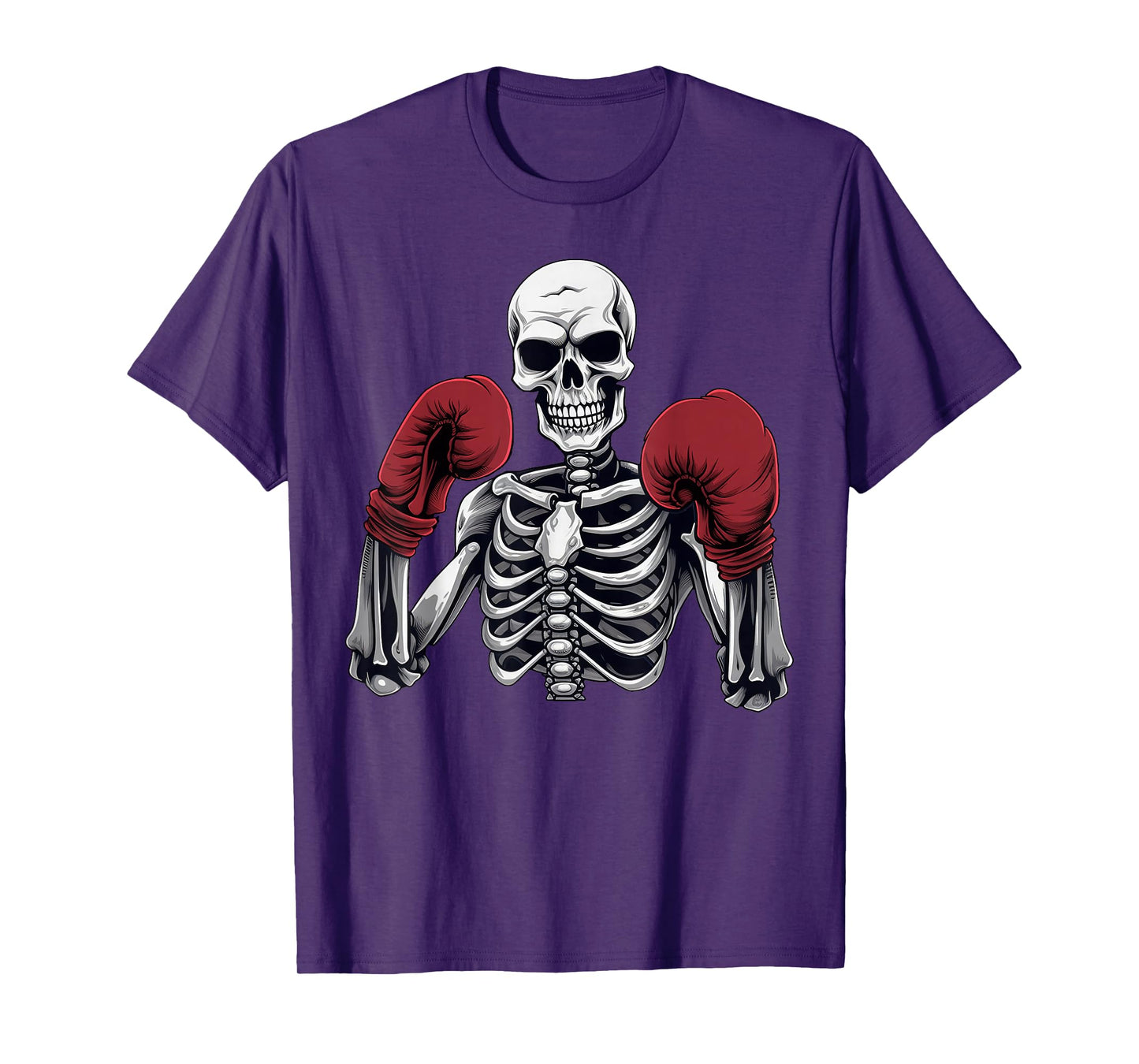 Skeleton Boxer Boxing Kickboxing Halloween Martial Arts T-Shirt