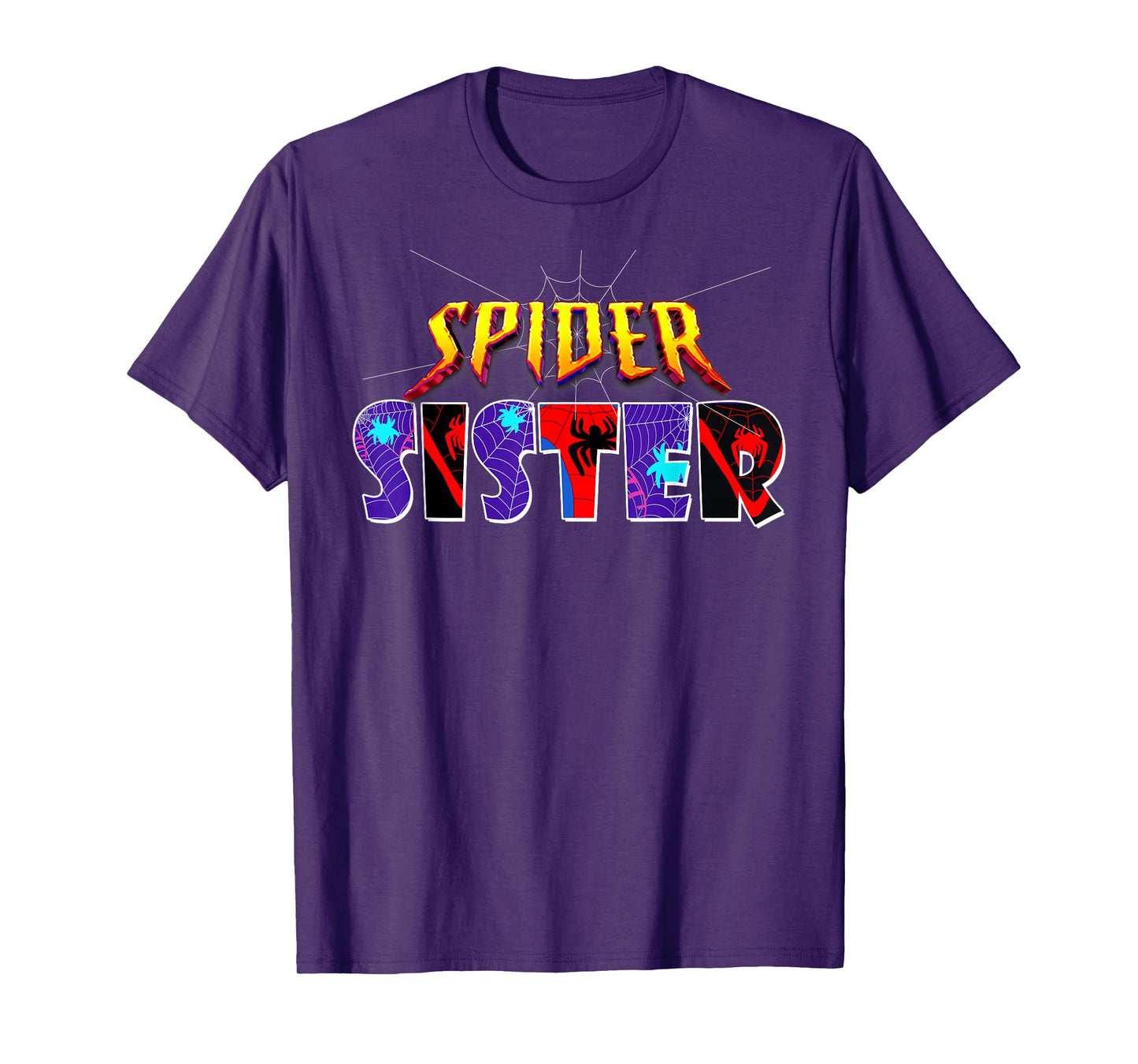 Spider Sister Tee Family Birthday Spider Halloween Costumes T-Shirt