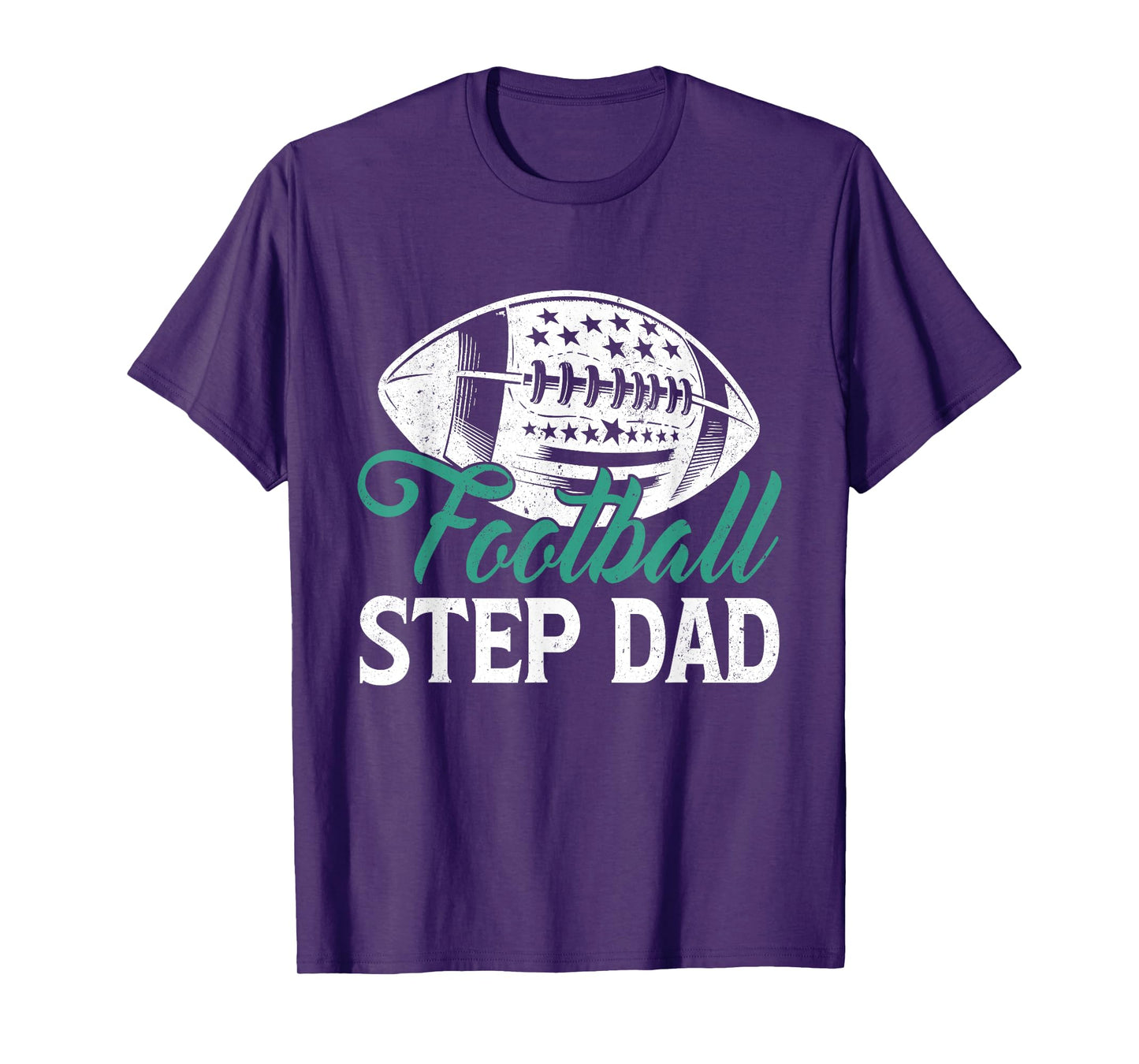 American Football Step Dad Happy Father's Day Dad Grandpa T-Shirt