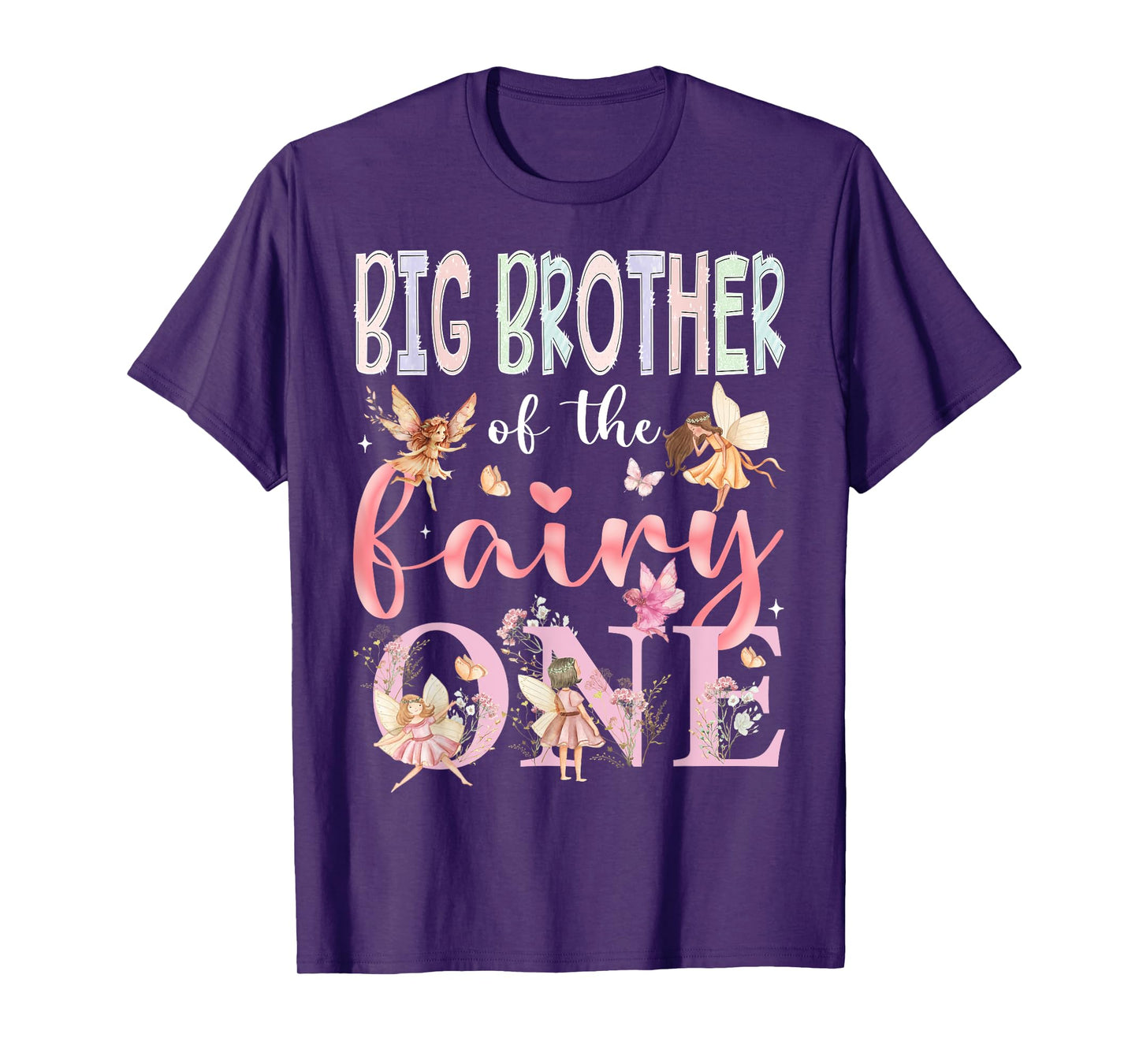 Big Brother Of The Fairy One 1St Birthday Girl Fairytale T-Shirt