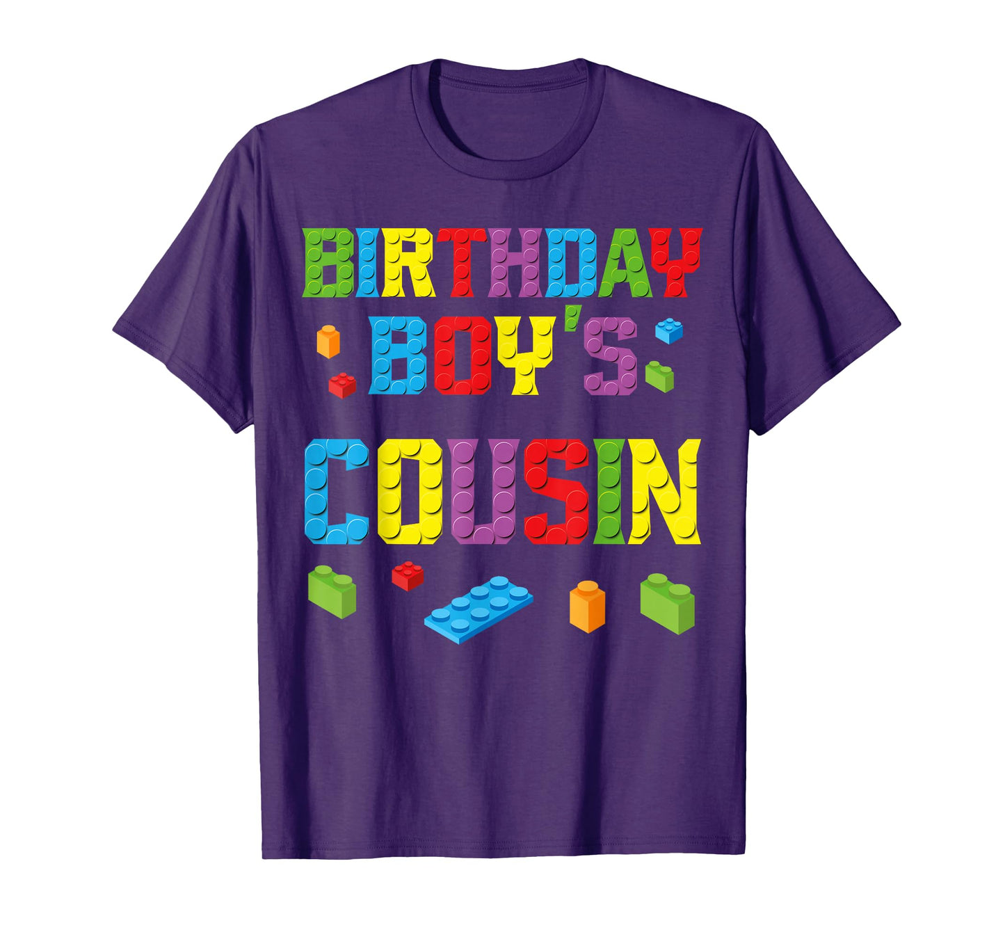 Master Builder Birthday Boy's Cousin Building Bricks Blocks T-Shirt