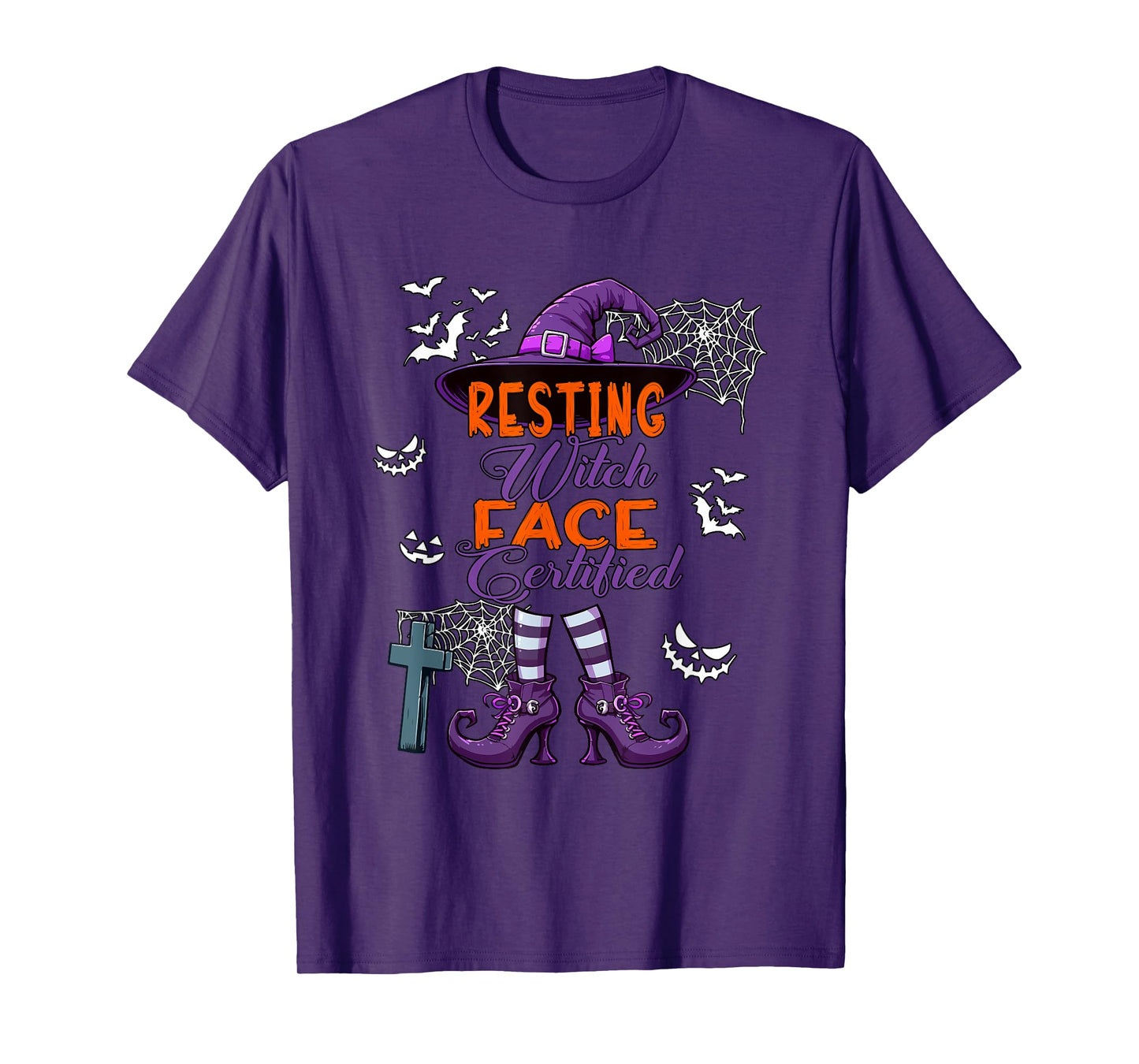 Resting Funny Joke Witch Face Certified Halloween Witch T-Shirt
