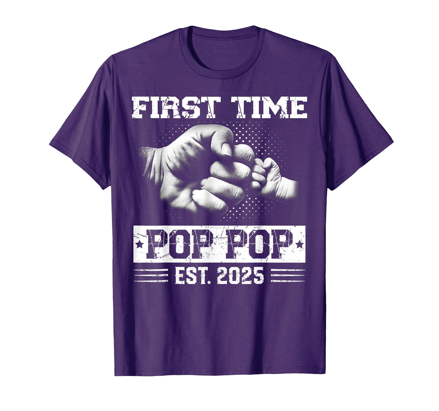 First Time Pop Pop Est 2025 Pregnancy Announcement Grandpa T-Shirt