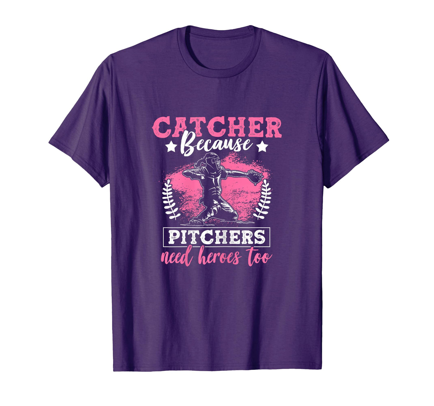 Funny Softball Lover Graphic Women Girls Softball Catcher T-Shirt
