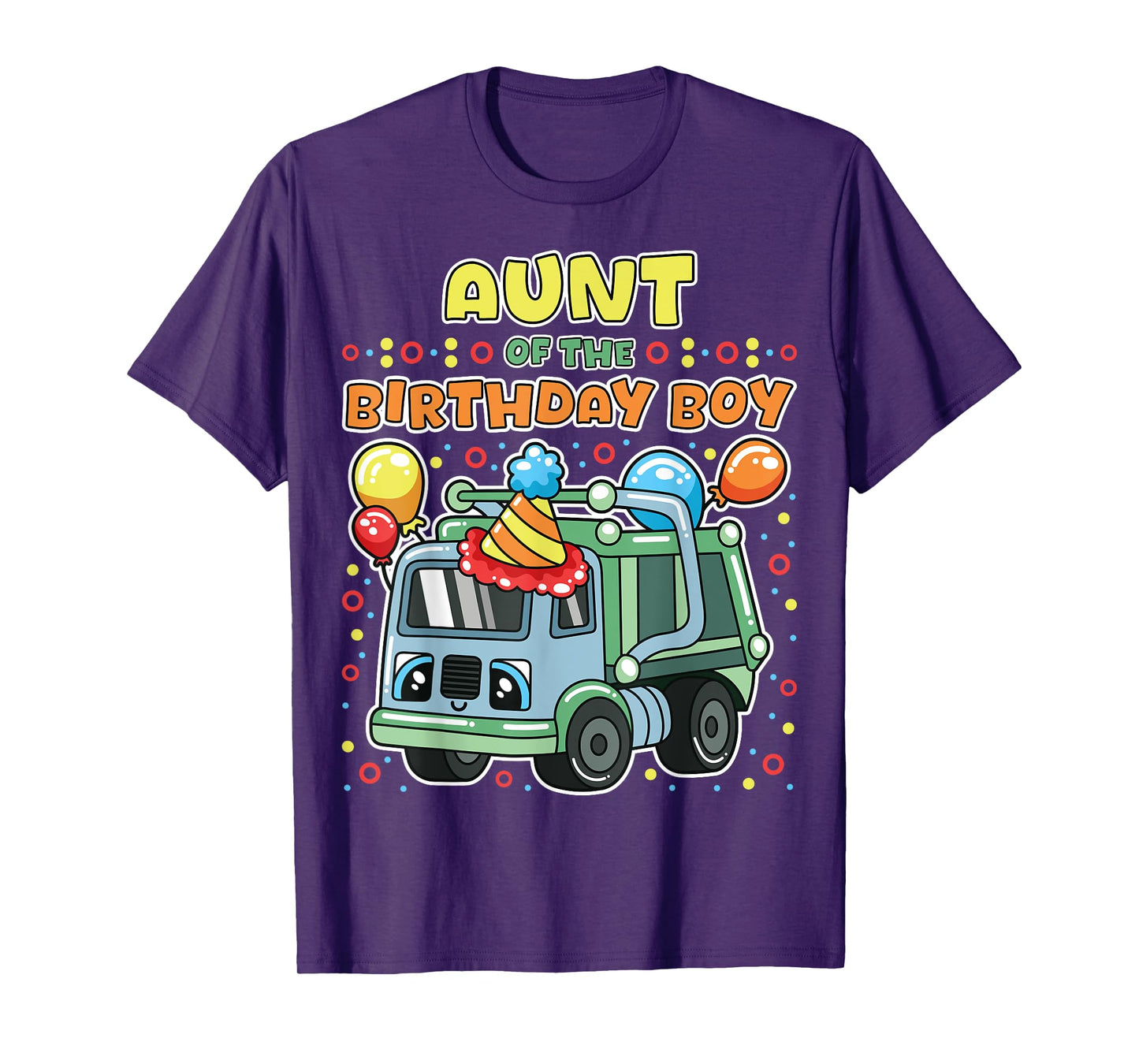 Aunt of the Birthday Boy Recycling Trash Eco Family Party T-Shirt