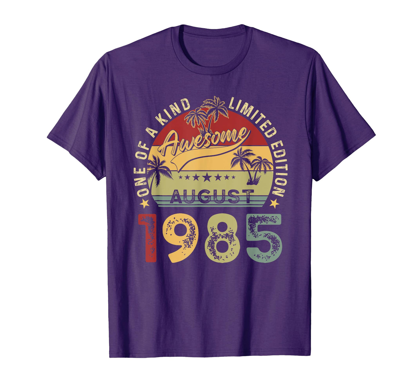 Awesome Since August 1985 Vintage Birthday Gift Men Women T-Shirt