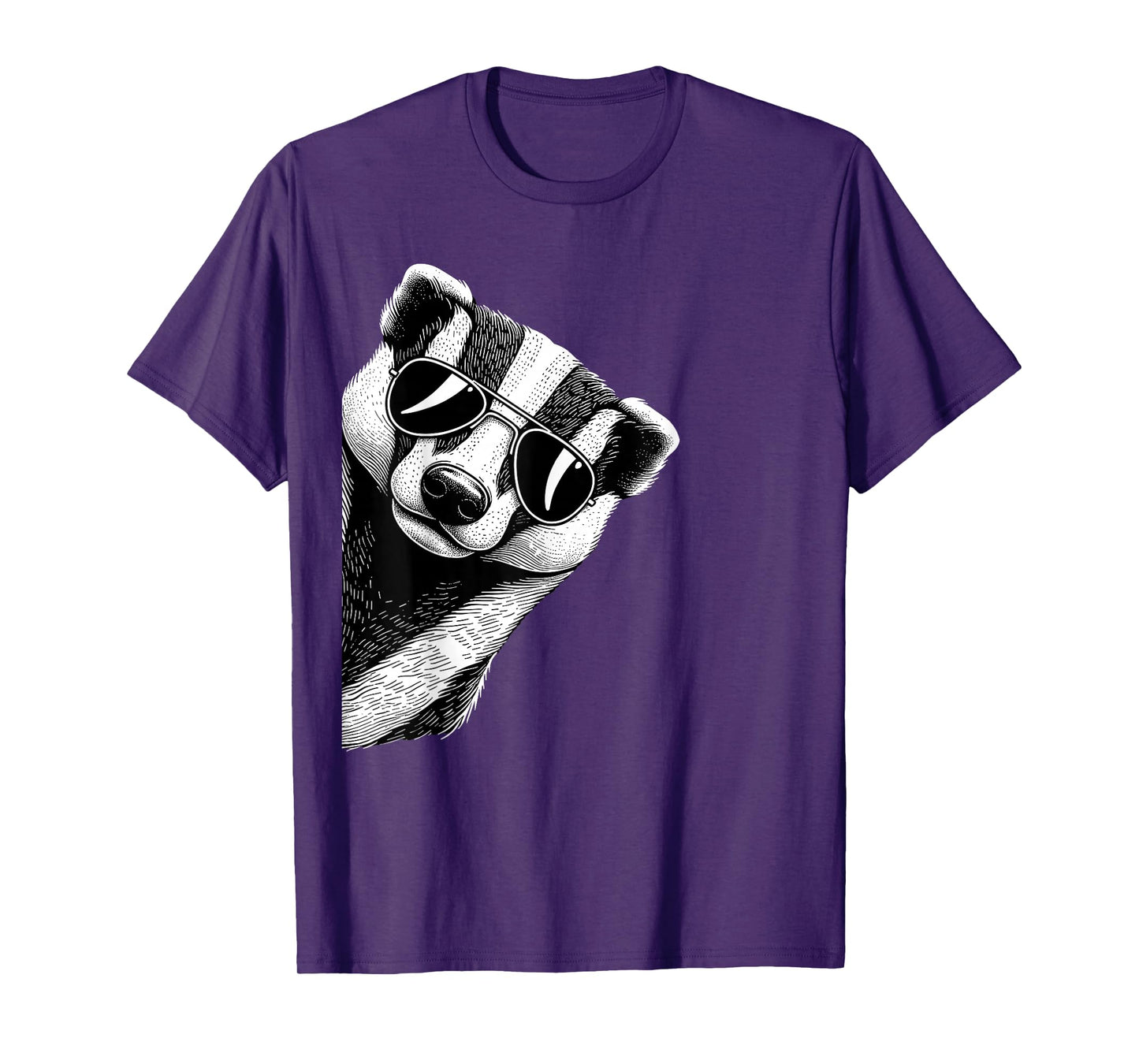 Funny Honey Badger Art Wearing Sunglasses T-Shirt