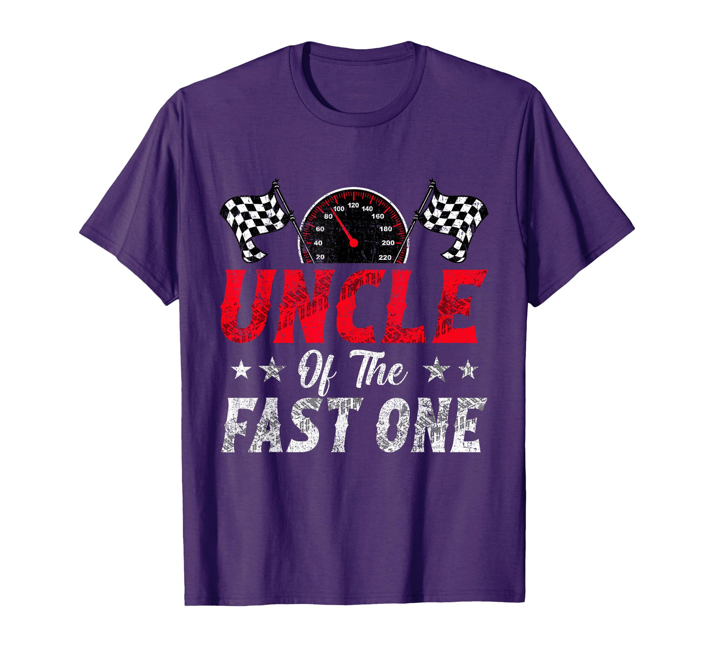 Uncle Of The Fast One 1st Birthday Racing Car Family T-Shirt