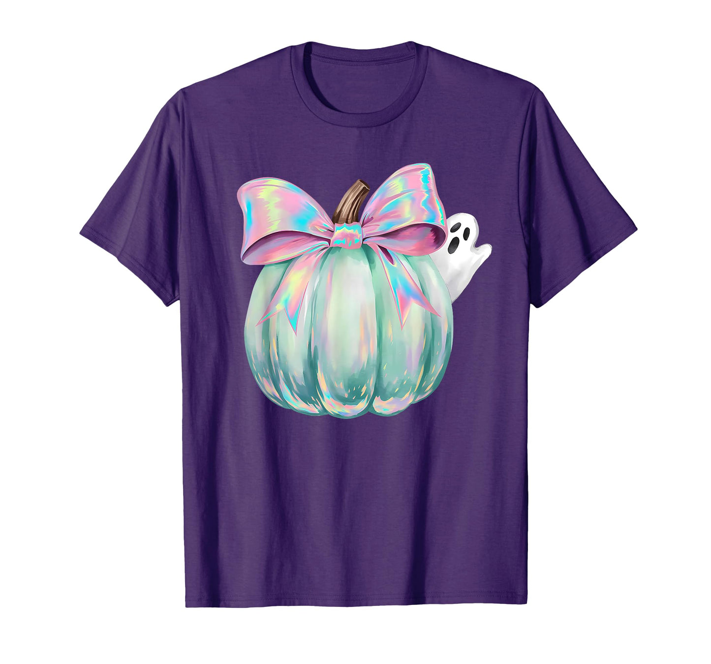 Coquette Bow Pumpkin Season Autumn Fall Leaves Thanksgiving T-Shirt