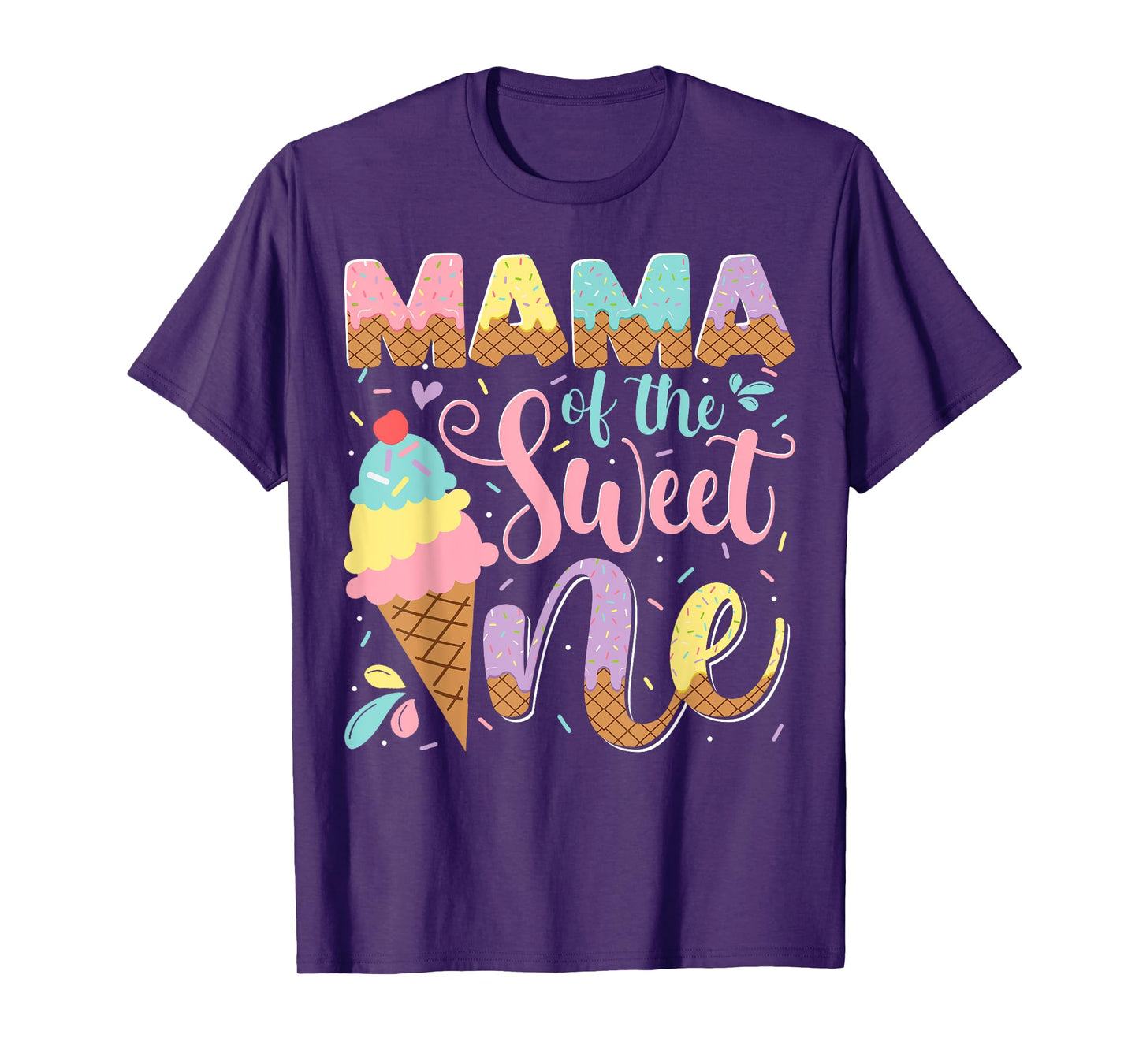Mama Of The Sweet One Ice Cream 1St Birthday Party T-Shirt
