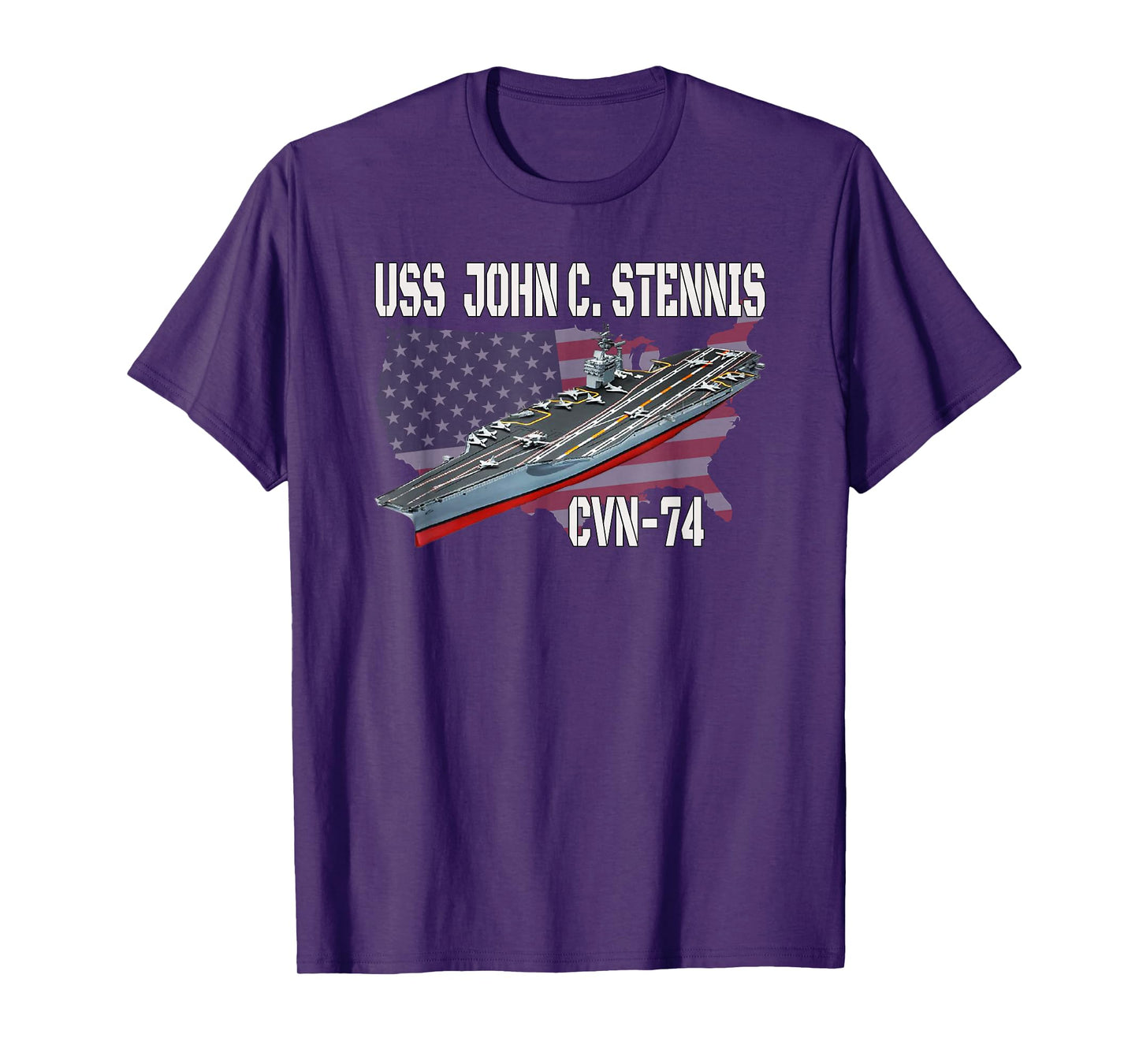 USS John C. Stennis CVN-74 Aircraft Carrier Veterans Day T-Shirt