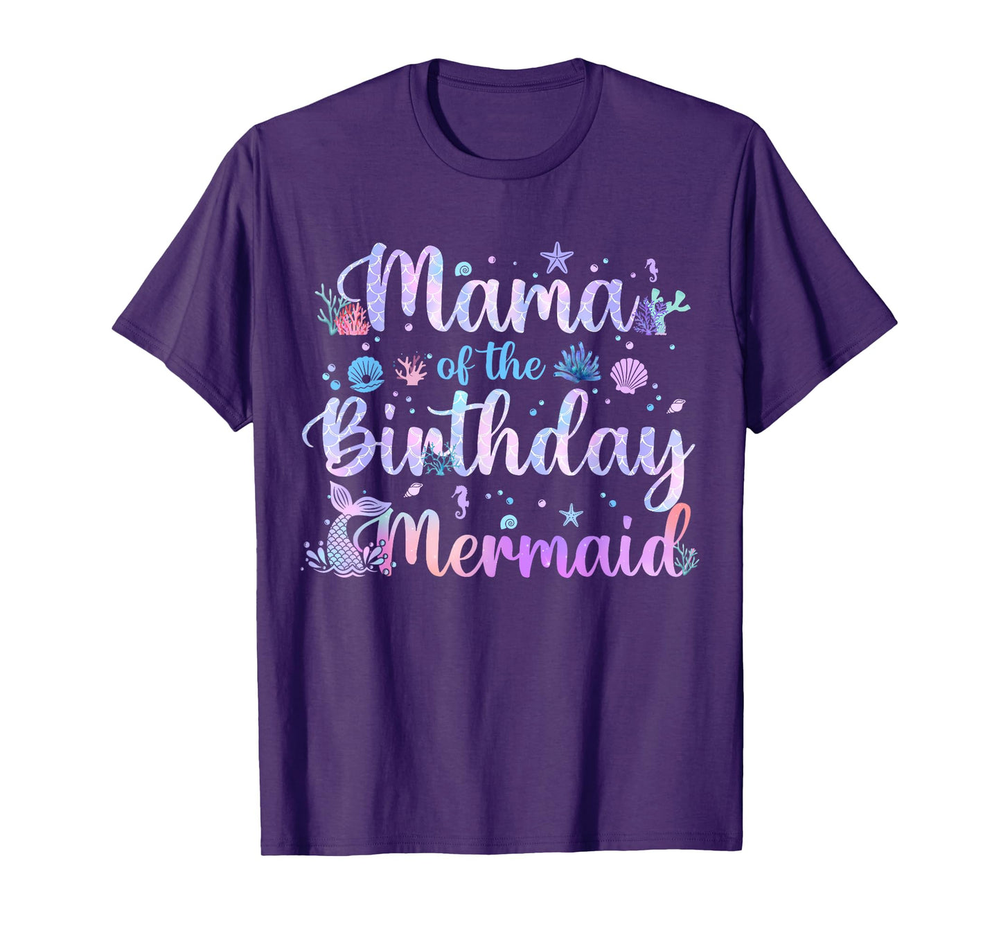 Mom Of The Birthday Girl Mermaid Squad Birthday Family Party T-Shirt