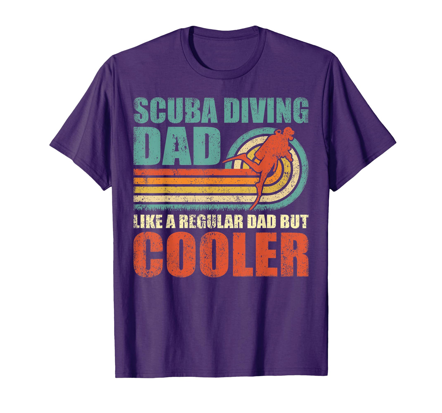 Mens Scuba Diving Dad Like A Regular Dad But Cooler Father's Day T-Shirt