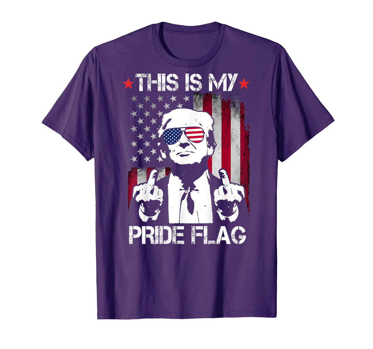 This Is My Pride Flag USA American 4th Of July On Back T-Shirt