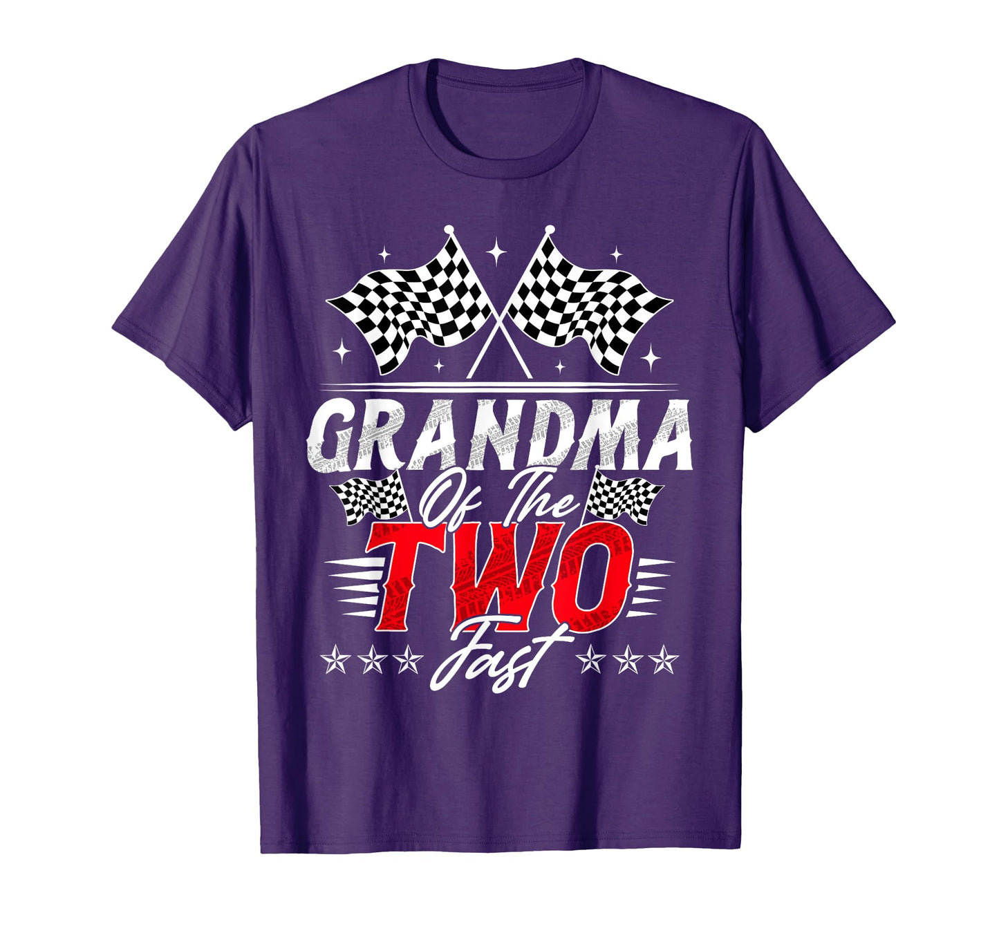 Grandma Of The Two Fast Second Birthday Racing Car Family T-Shirt