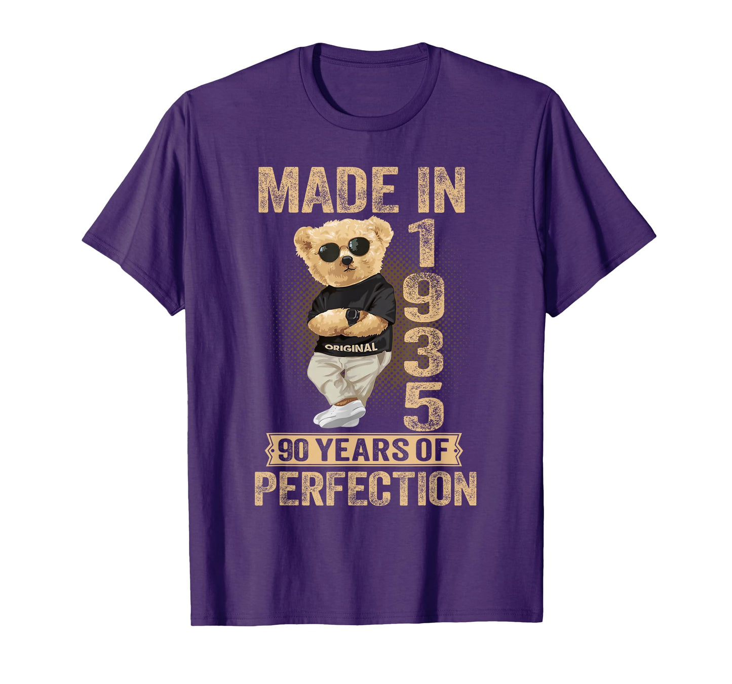 90 Year Old Made in 1935 Teddy Bear 90th Birthday Men Women T-Shirt