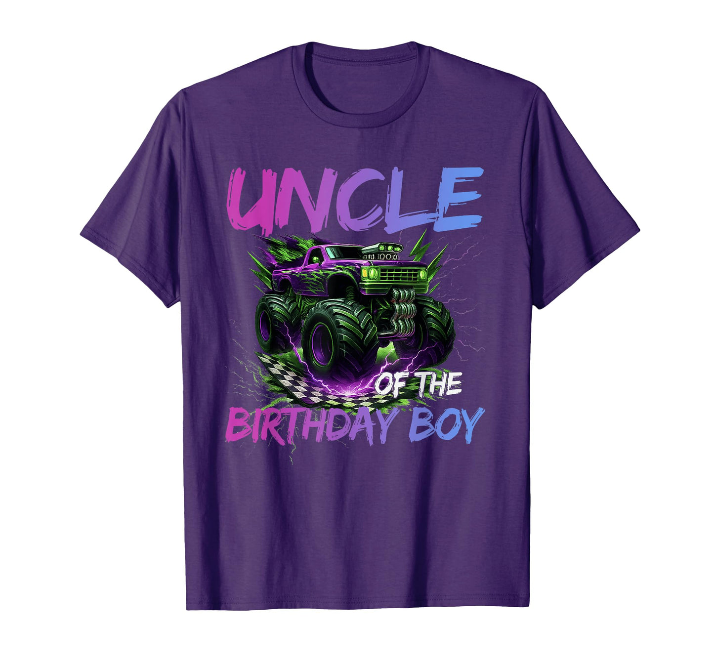 Uncle of The Birthday Boy Monster Truck Birthday T-Shirt