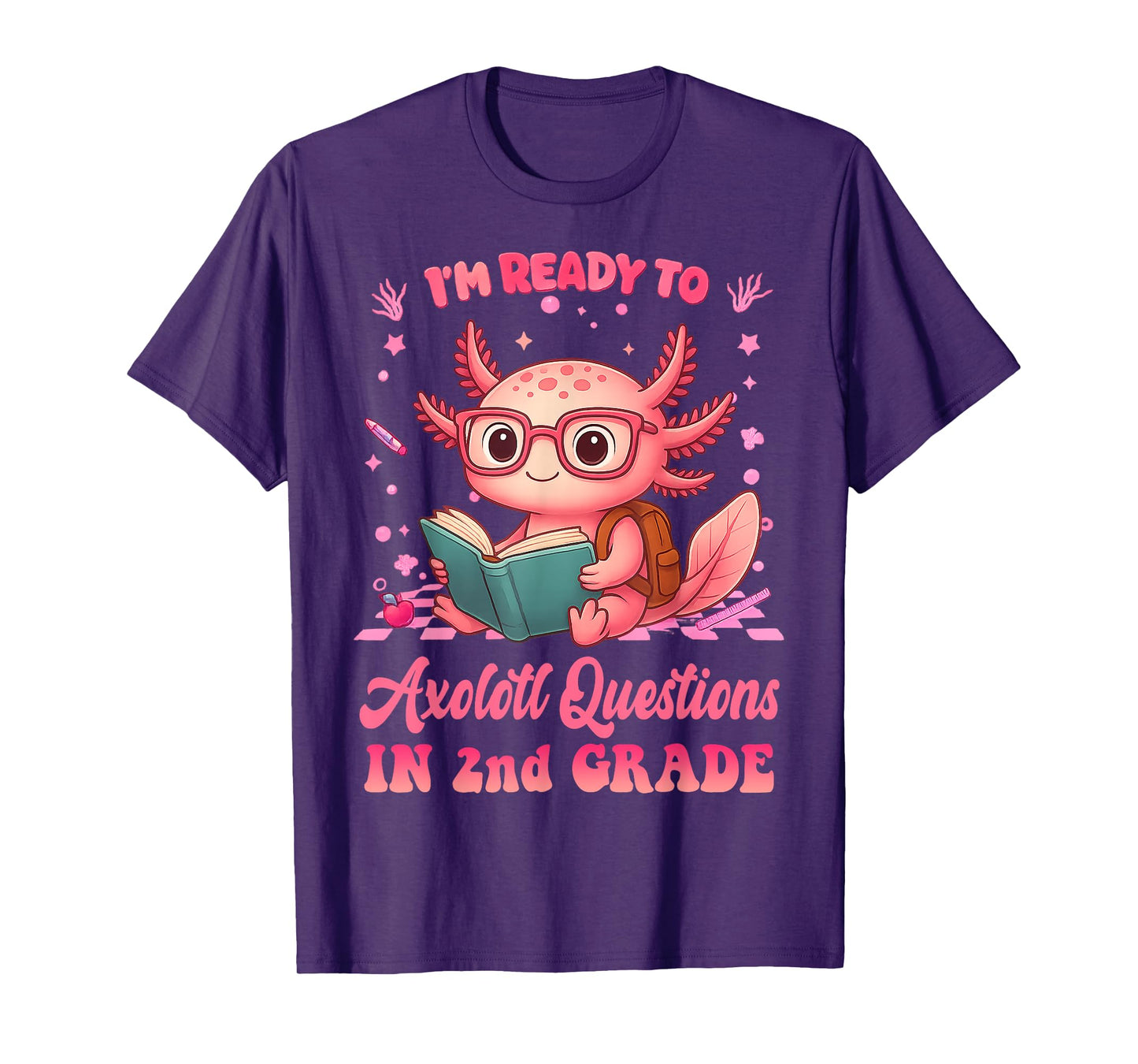 Ready to 2nd Grade Axolotl First Day of School Funny Girl T-Shirt