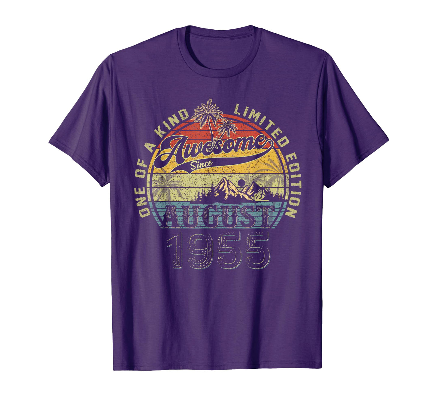 70th Birthday Gifts for Men August 1955 70 year Old Bday T-Shirt