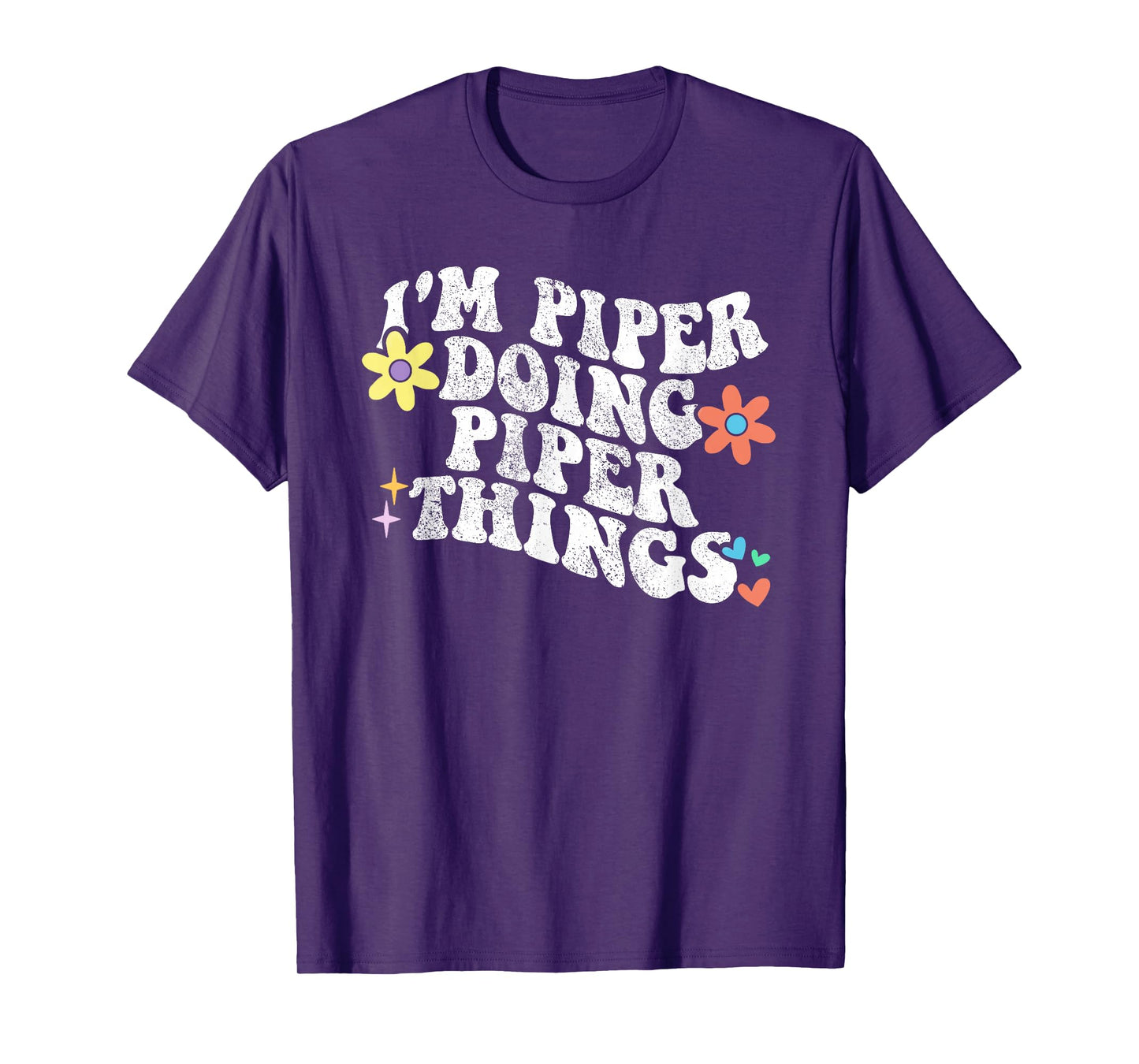 Retro Groovy Im PIPER Doing PIPER Things Funny Mother's Day T-Shirt