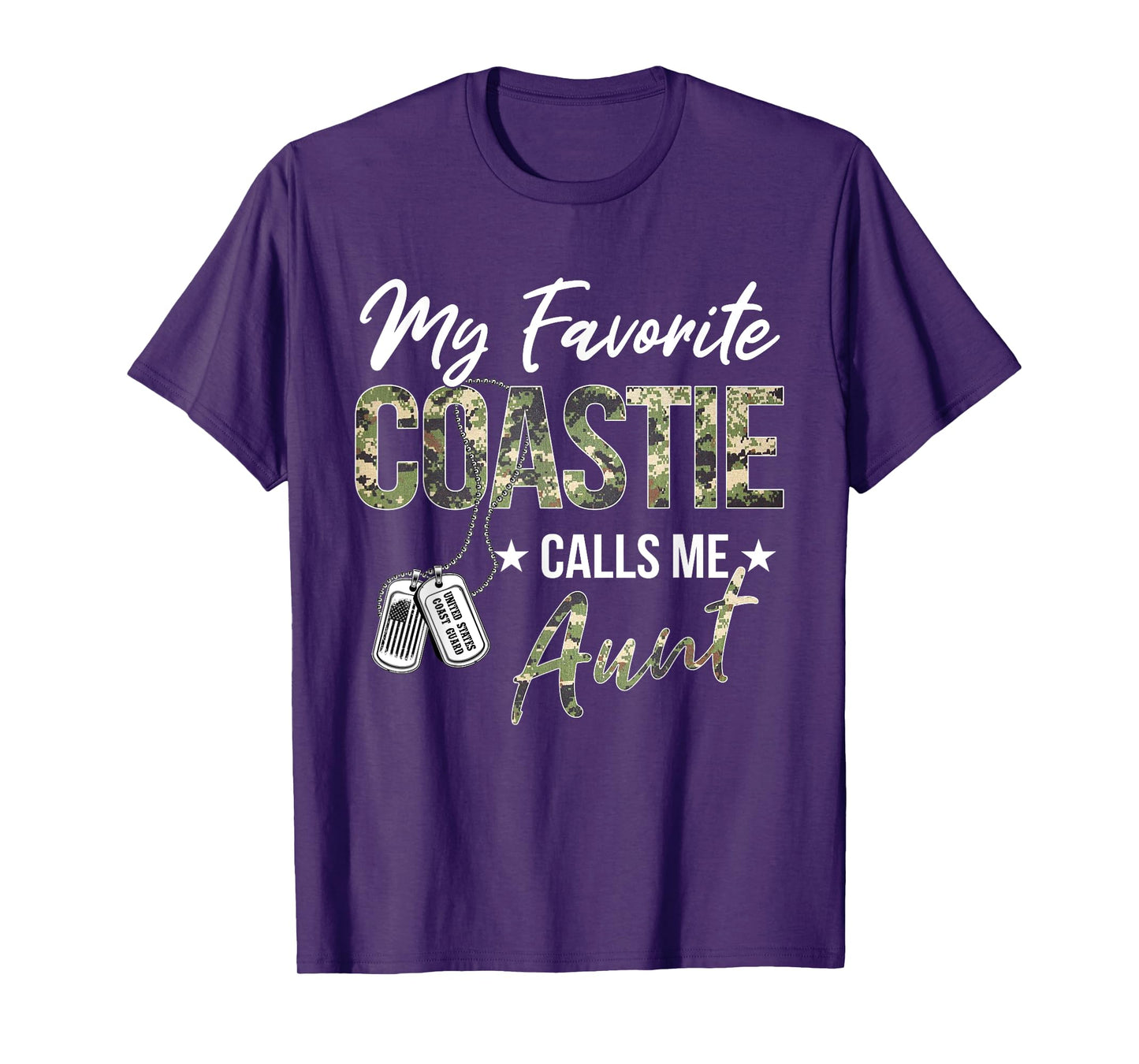 My Favorite Coastie Calls Me Aunt Proud US Coast Guard Me T-Shirt
