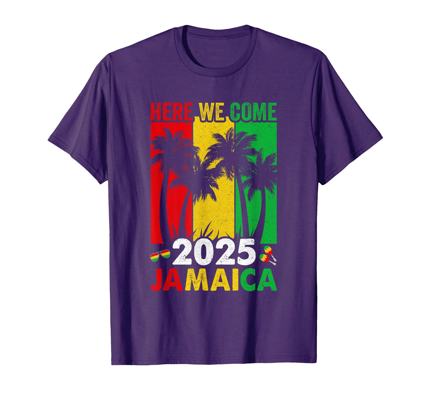 Jamaica 2025 Here We Come Matching Family Vacation Trip T-Shirt