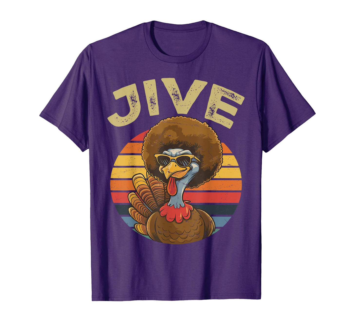 Jive Thanksgiving Turkey Day Funny Face Vintage Retro Style T-Shirt