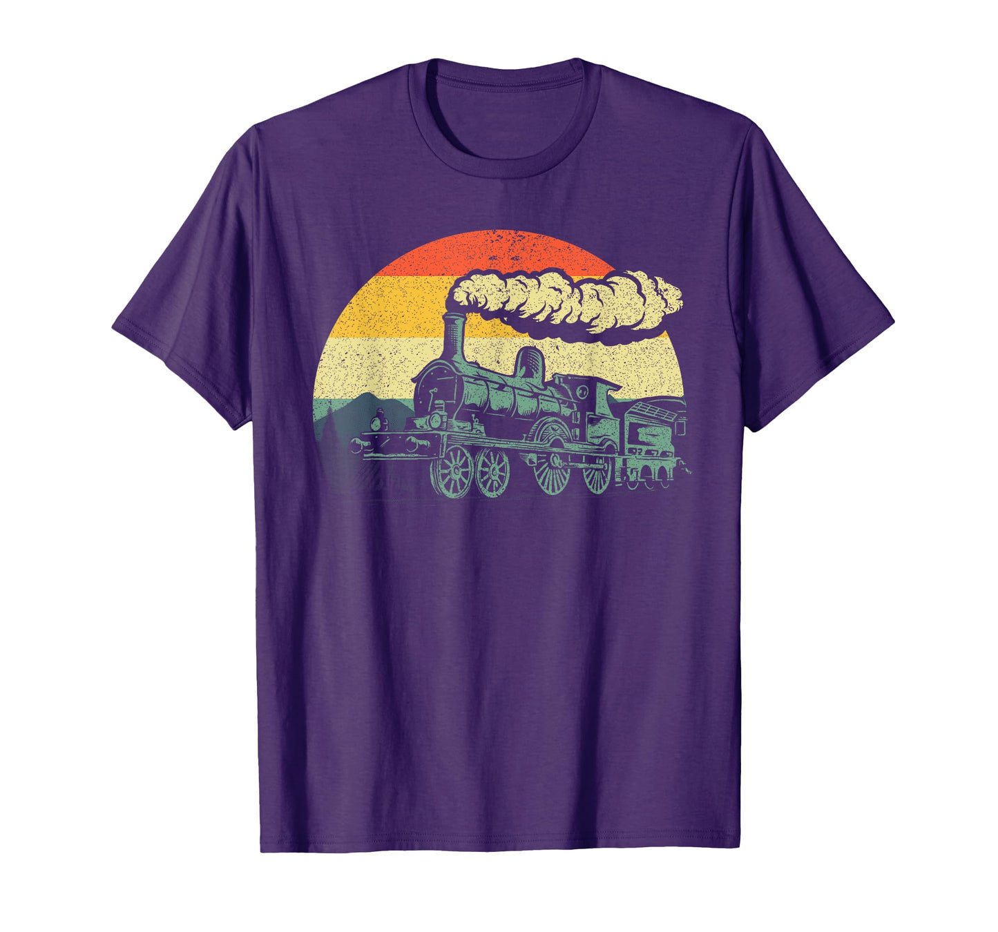 Cool Train For Men Women Vintage Steam Engine Railroad Model T-Shirt