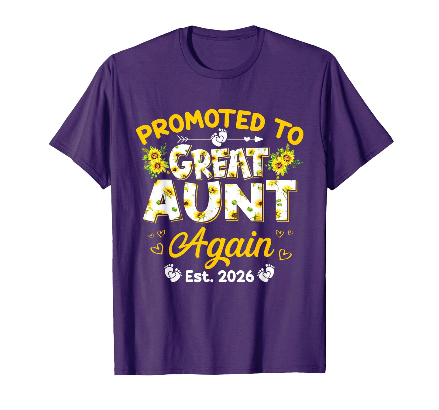 Promoted to Great Aunt Again 2026 Pregnancy Announcement T-Shirt