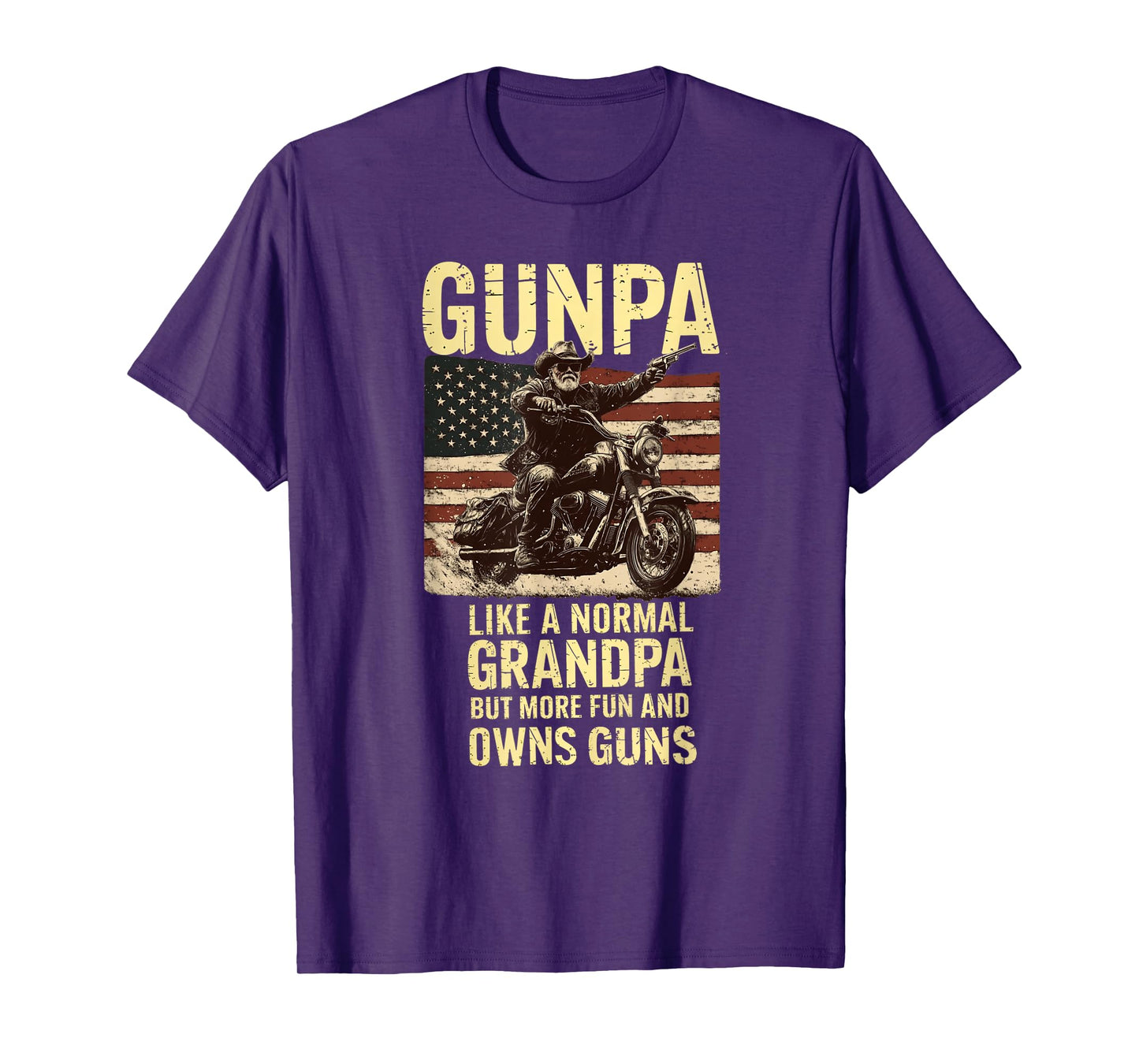 Gunpa Like a Normal Grandpa But Fun and Owns Guns USA T-Shirt